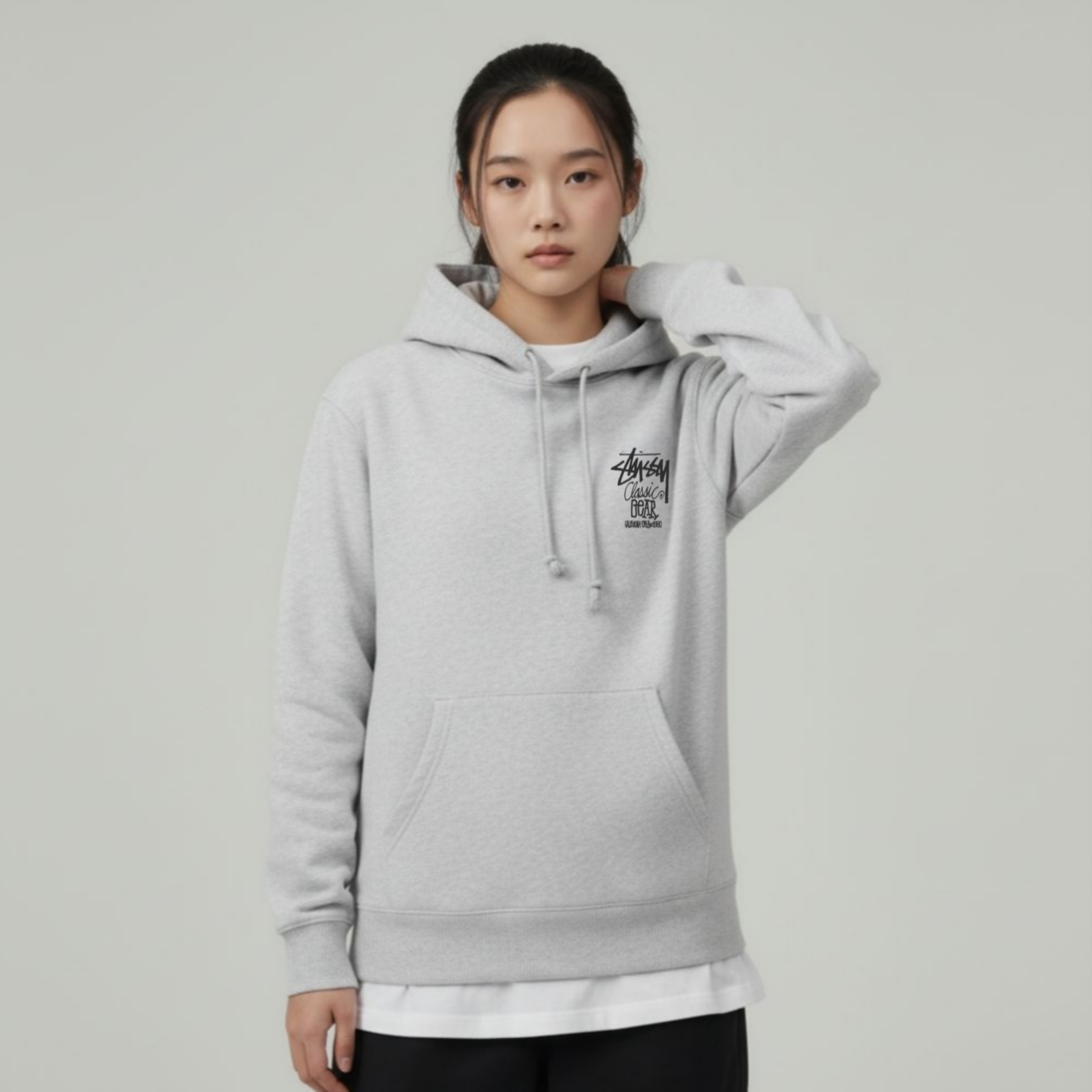 [STUSSY]스투시 클래식기어 기모 후드