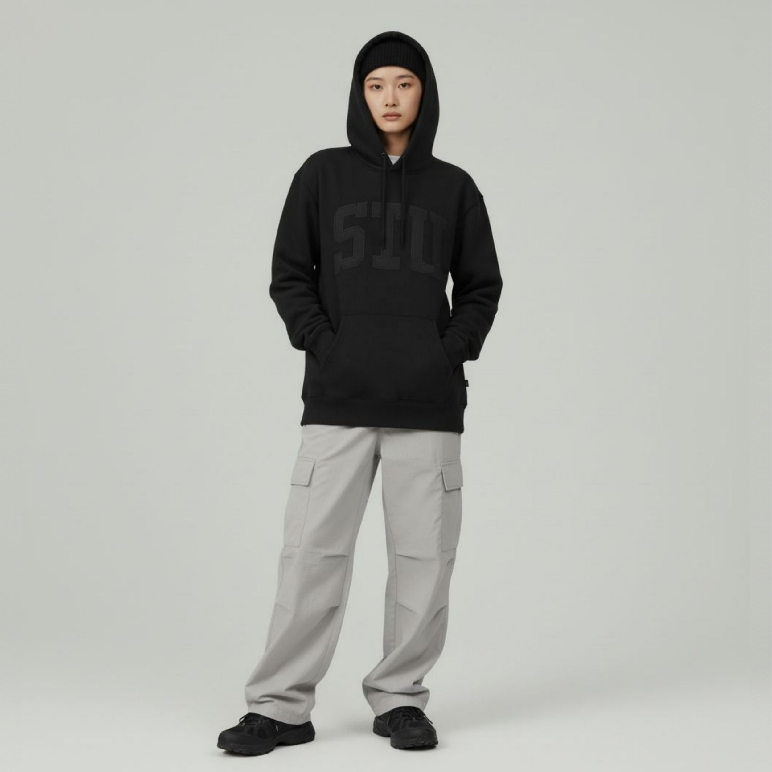 [STUSSY]스투시 아플리케 기모 후드