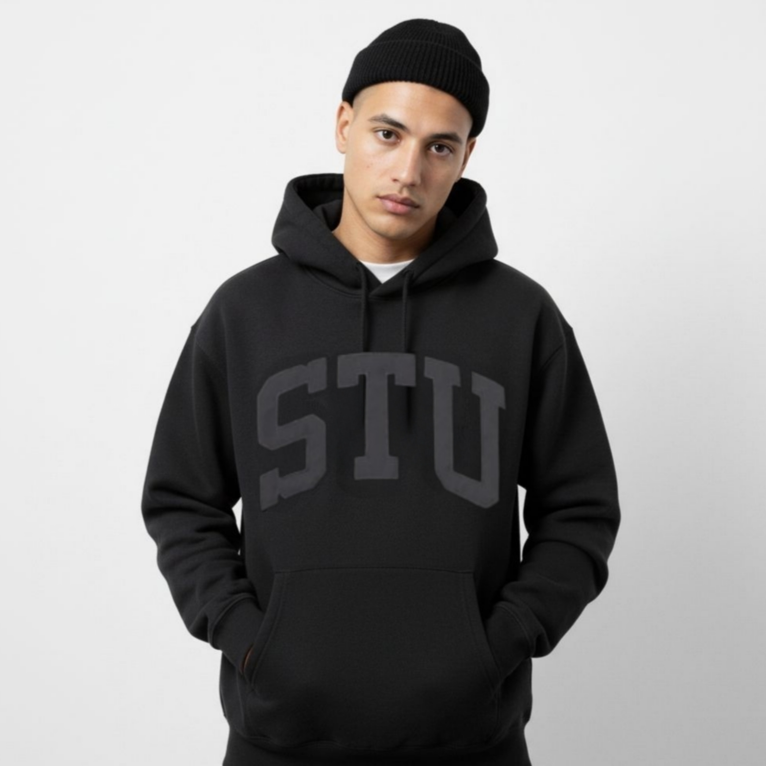 [STUSSY]스투시 아플리케 기모 후드