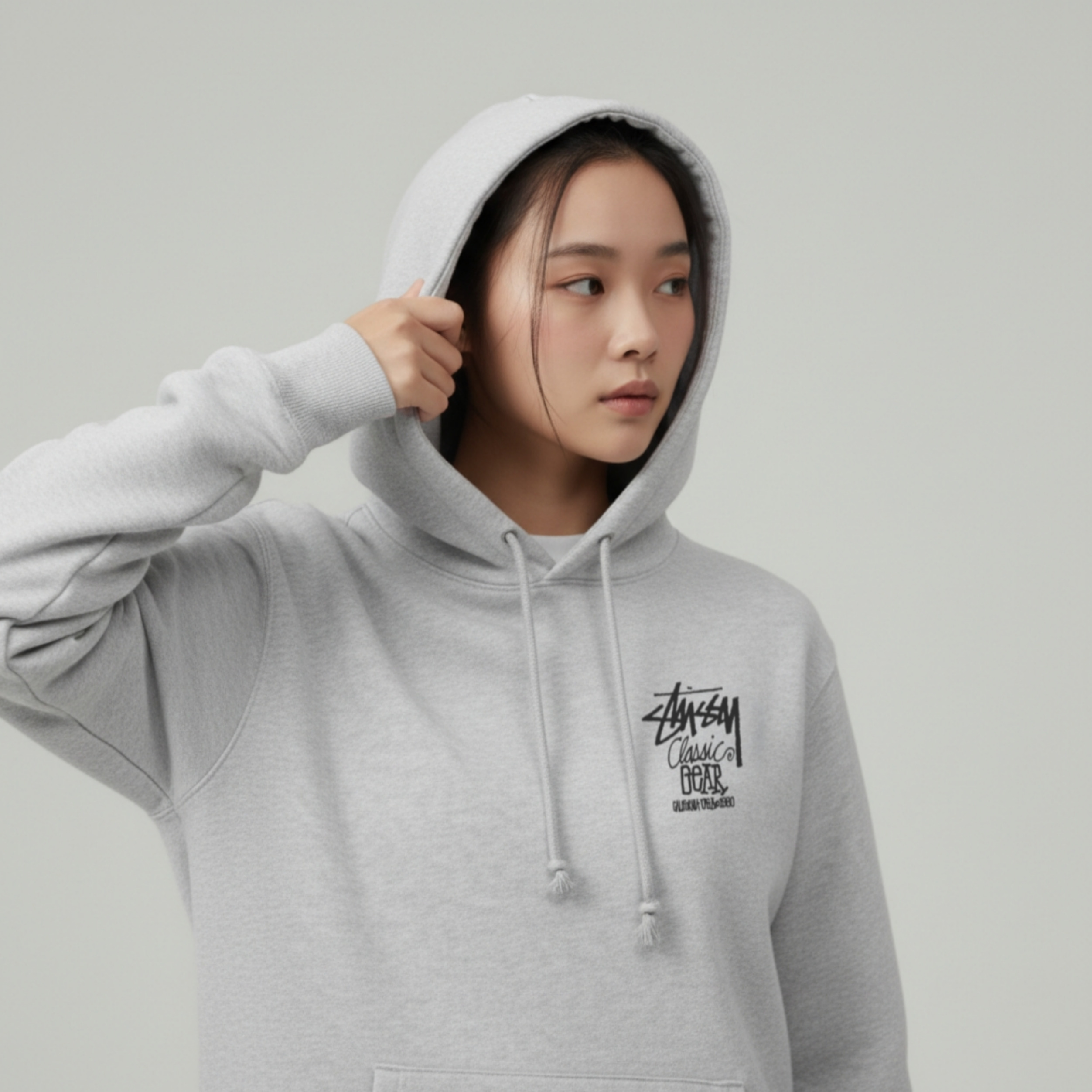 [STUSSY]스투시 클래식기어 기모 후드