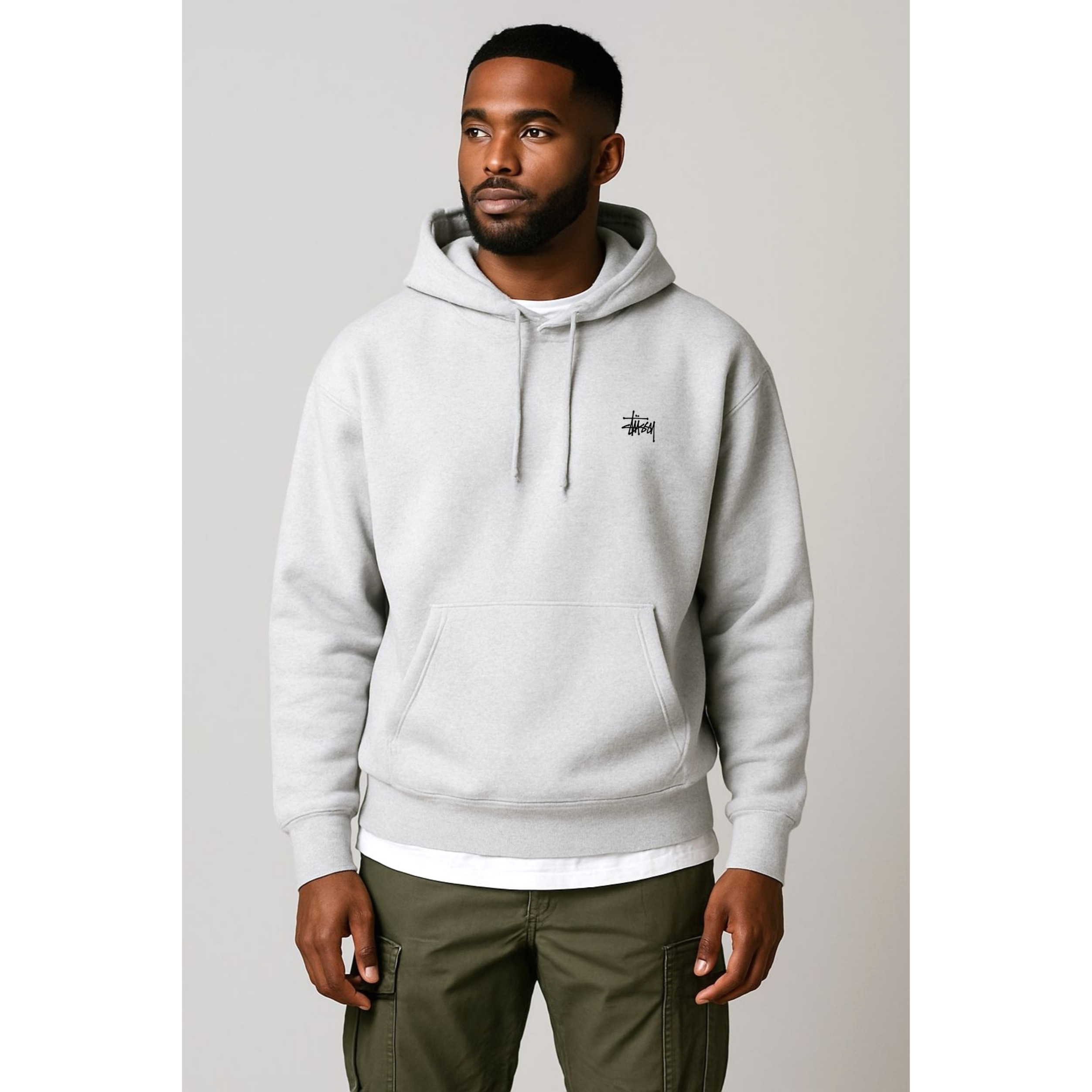 [STUSSY]스투시 베이직로고 기모 후드