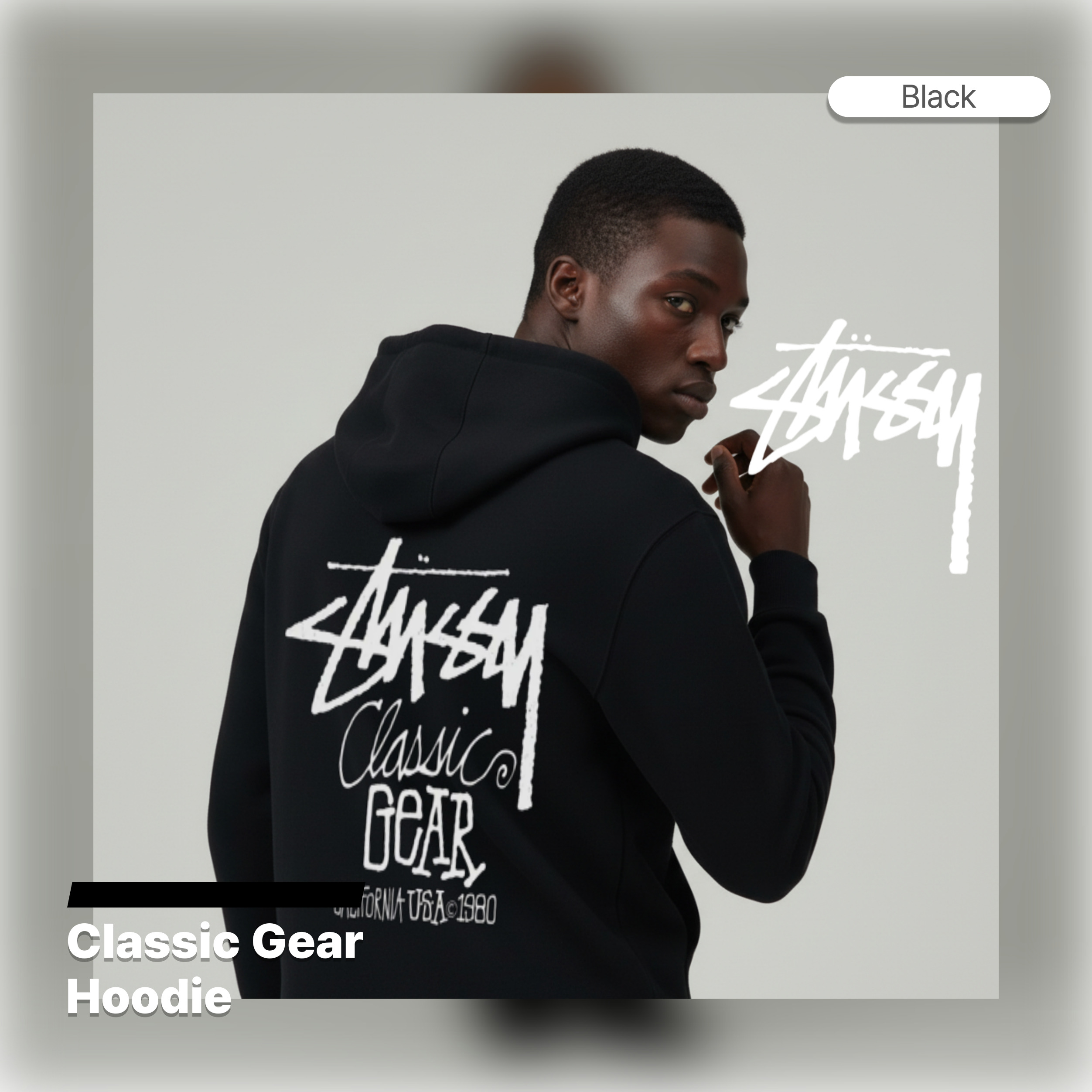 [STUSSY]스투시 클래식기어 기모 후드
