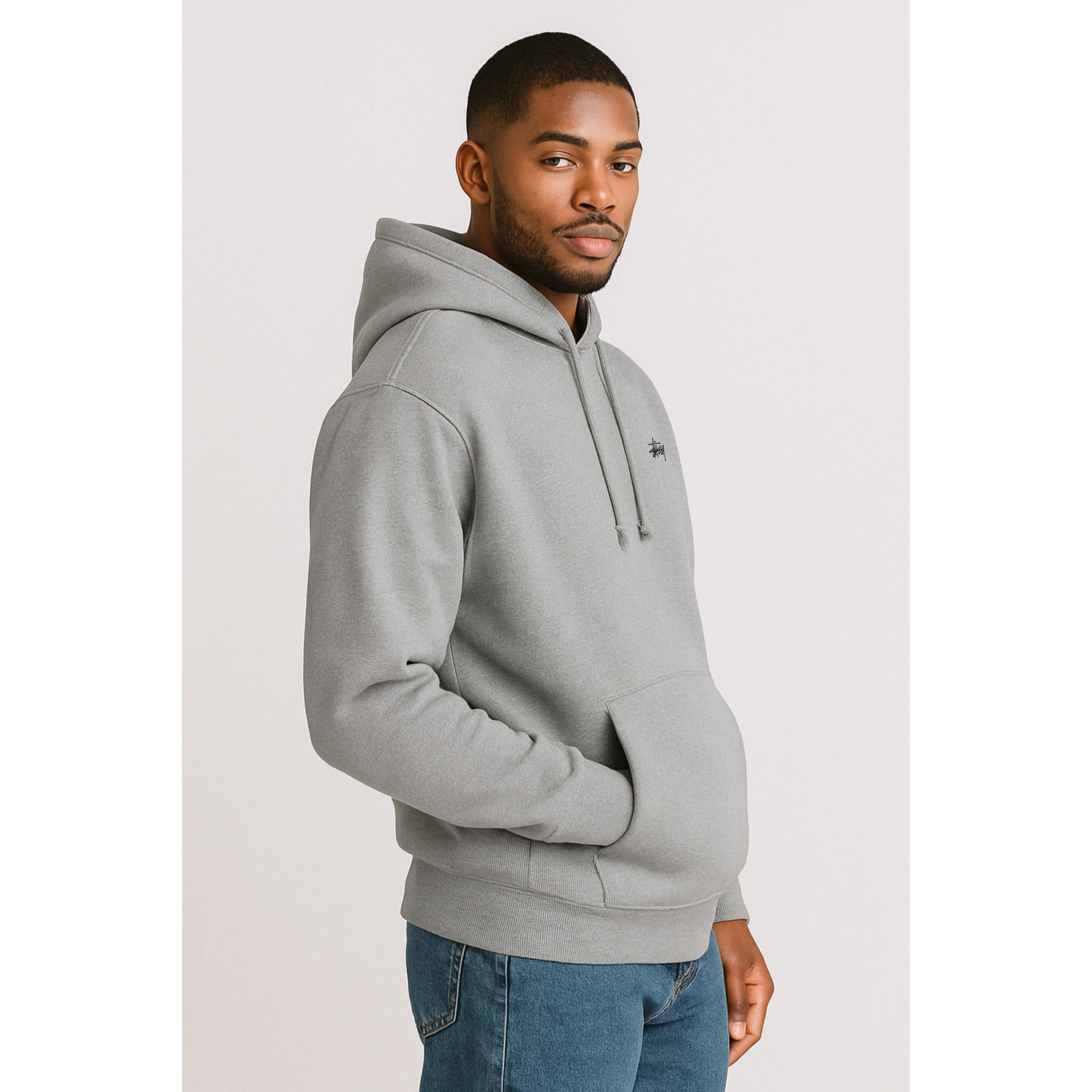 [STUSSY]스투시 베이직로고 기모 후드