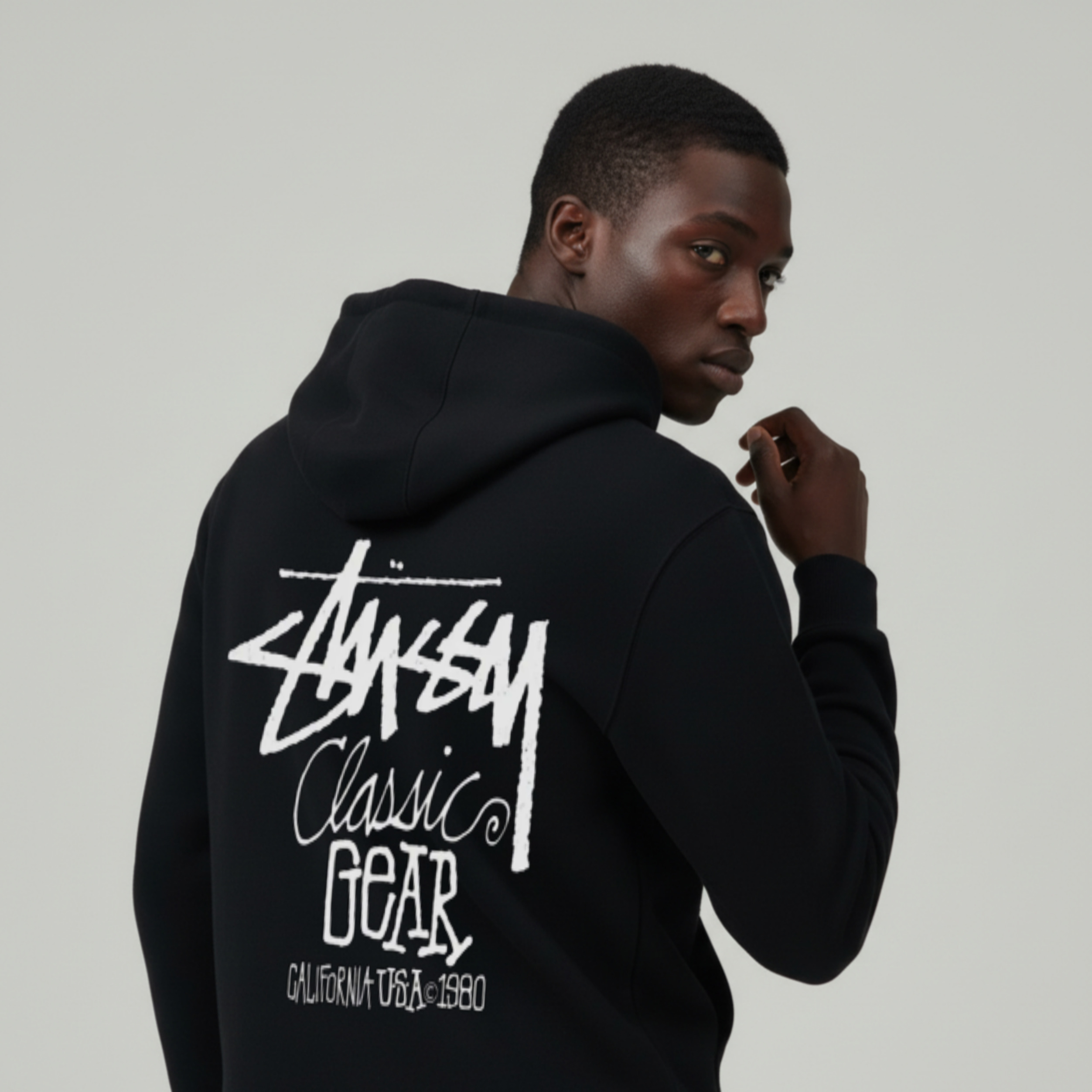 [STUSSY]스투시 클래식기어 기모 후드