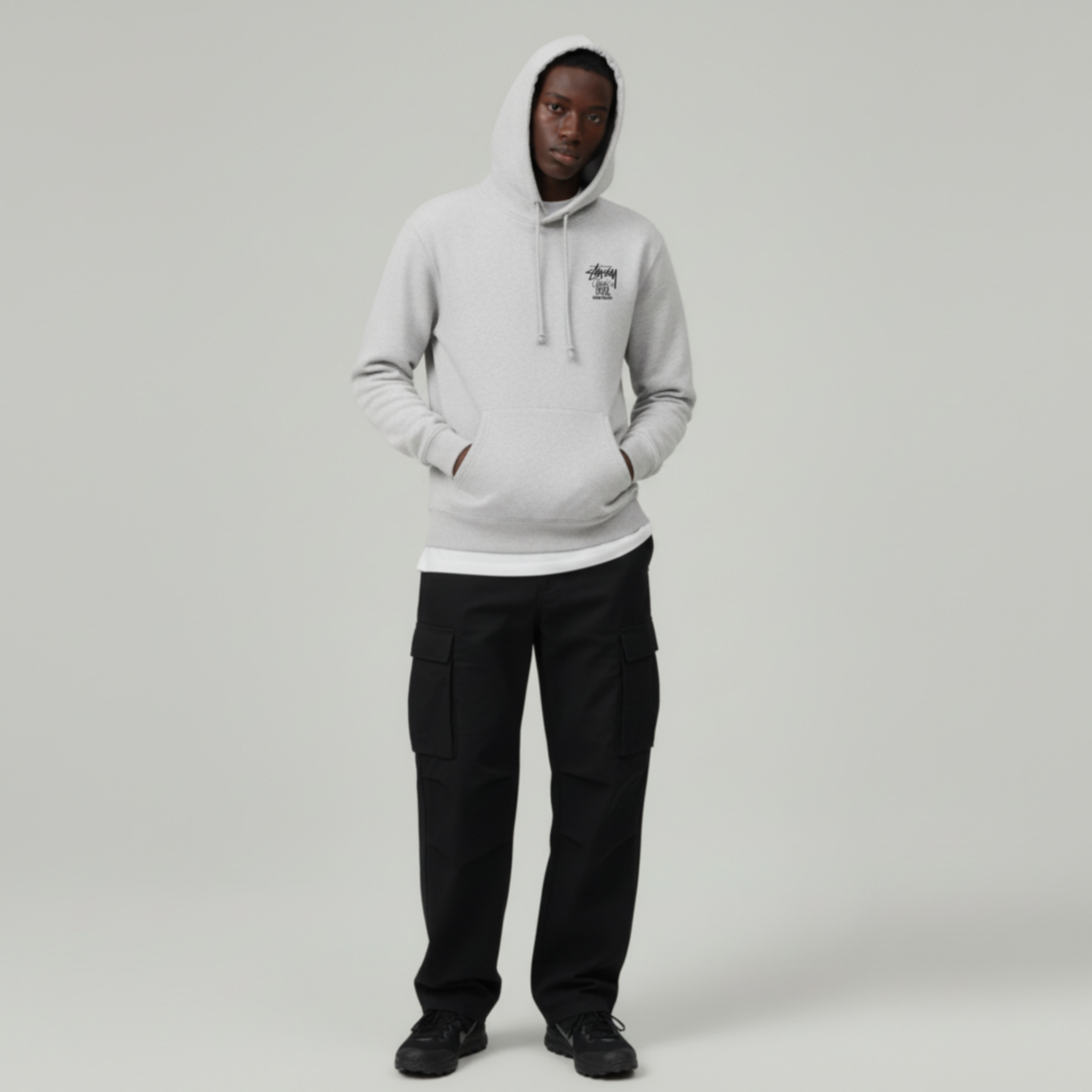 [STUSSY]스투시 클래식기어 기모 후드