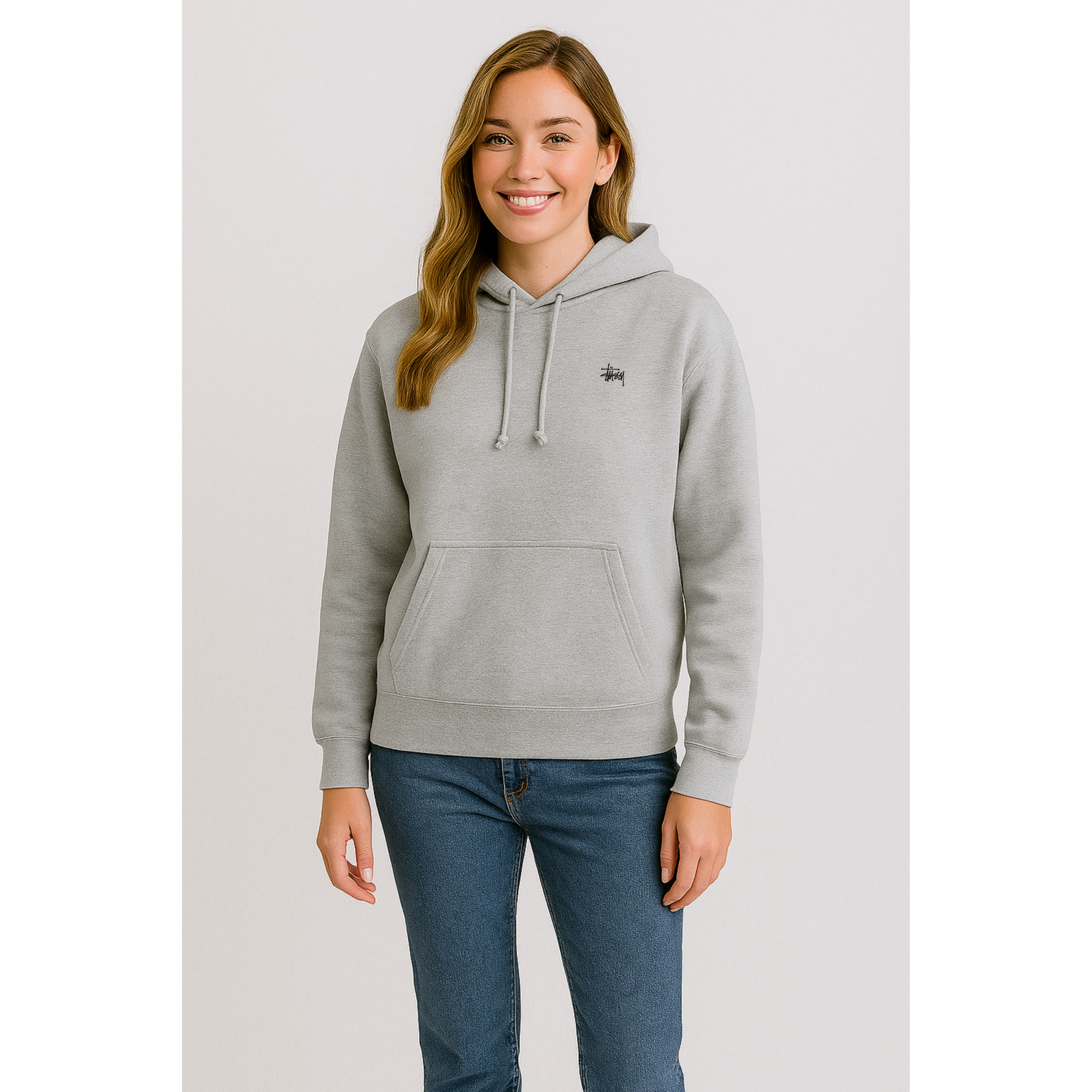 [STUSSY]스투시 베이직로고 기모 후드