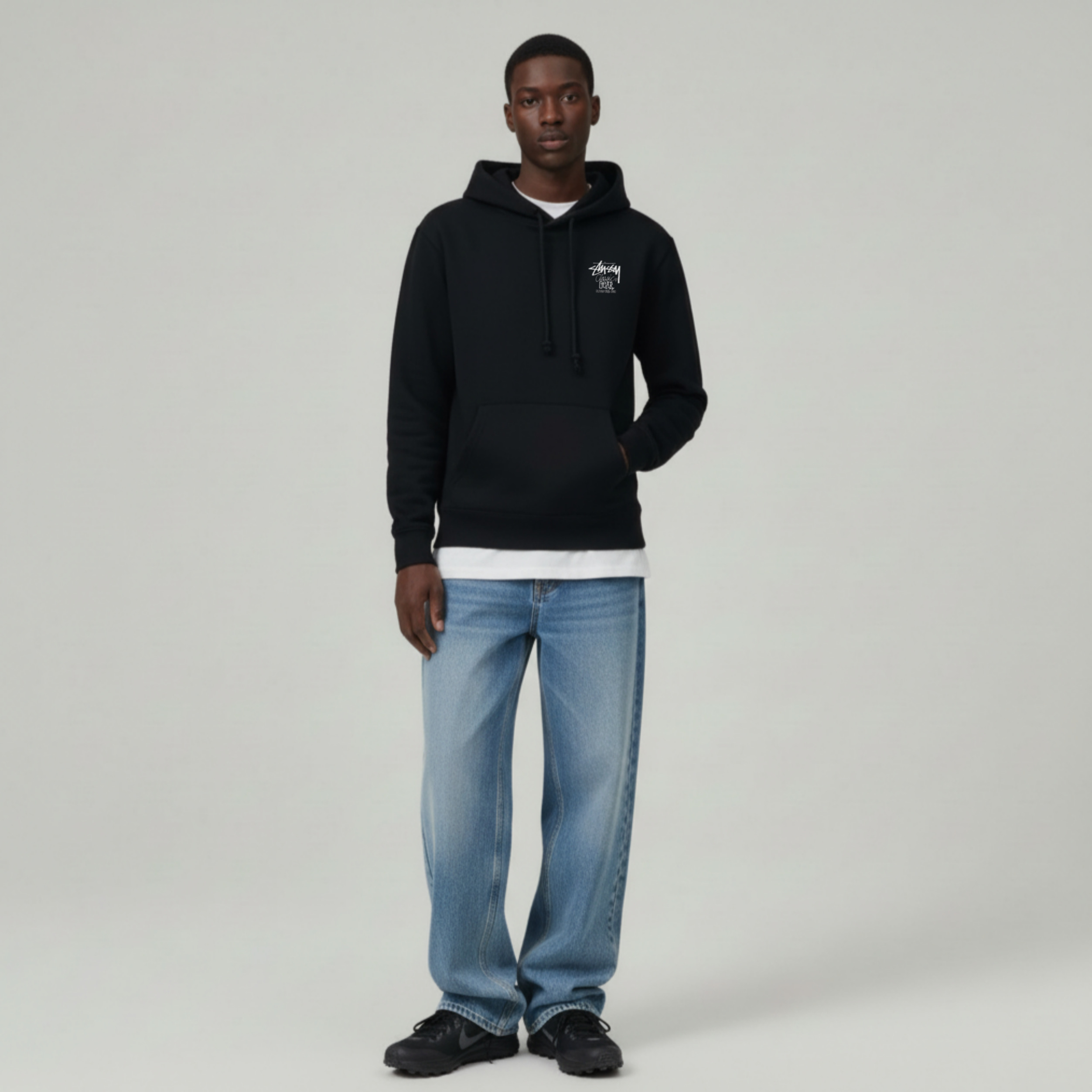 [STUSSY]스투시 클래식기어 기모 후드