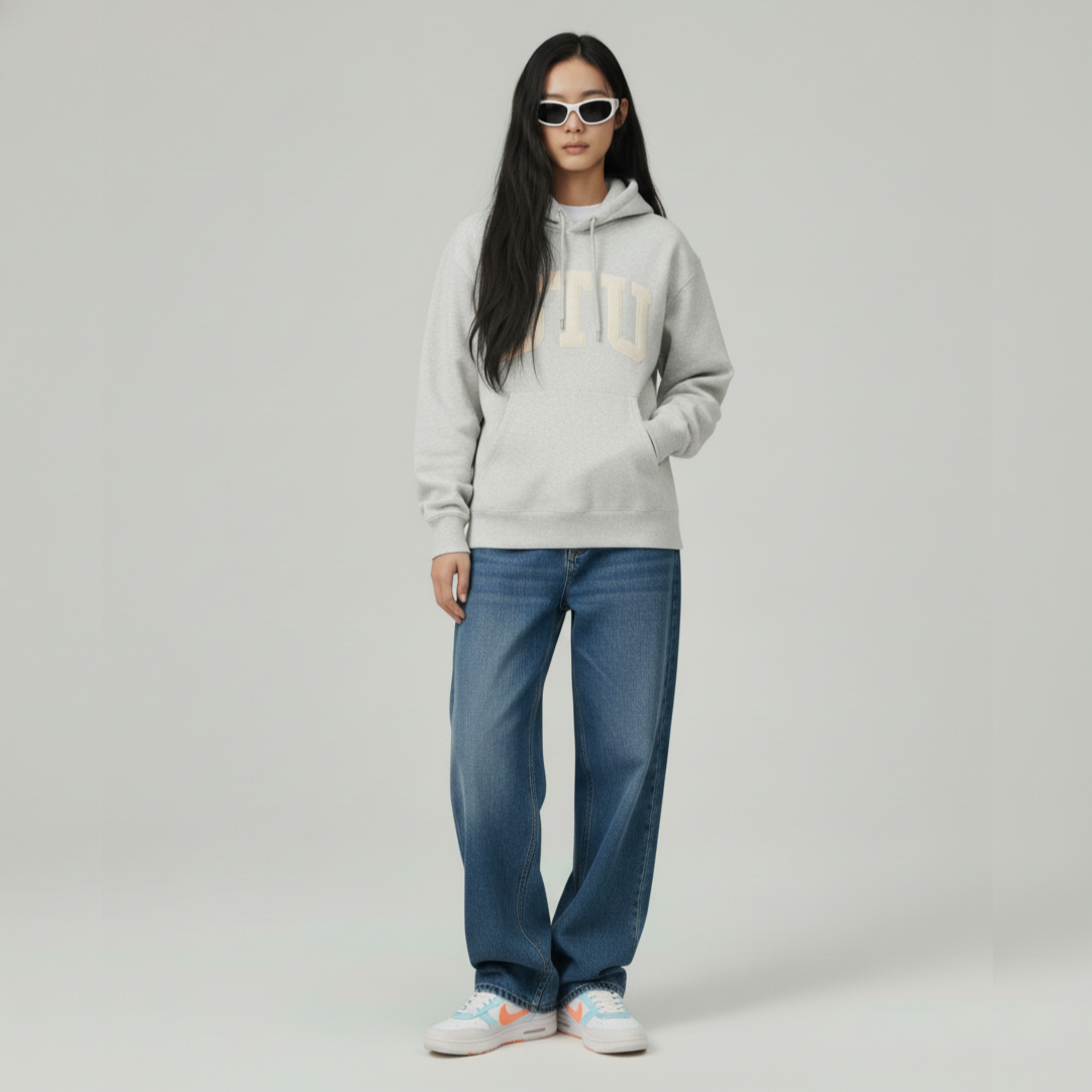 [STUSSY]스투시 아플리케 기모 후드