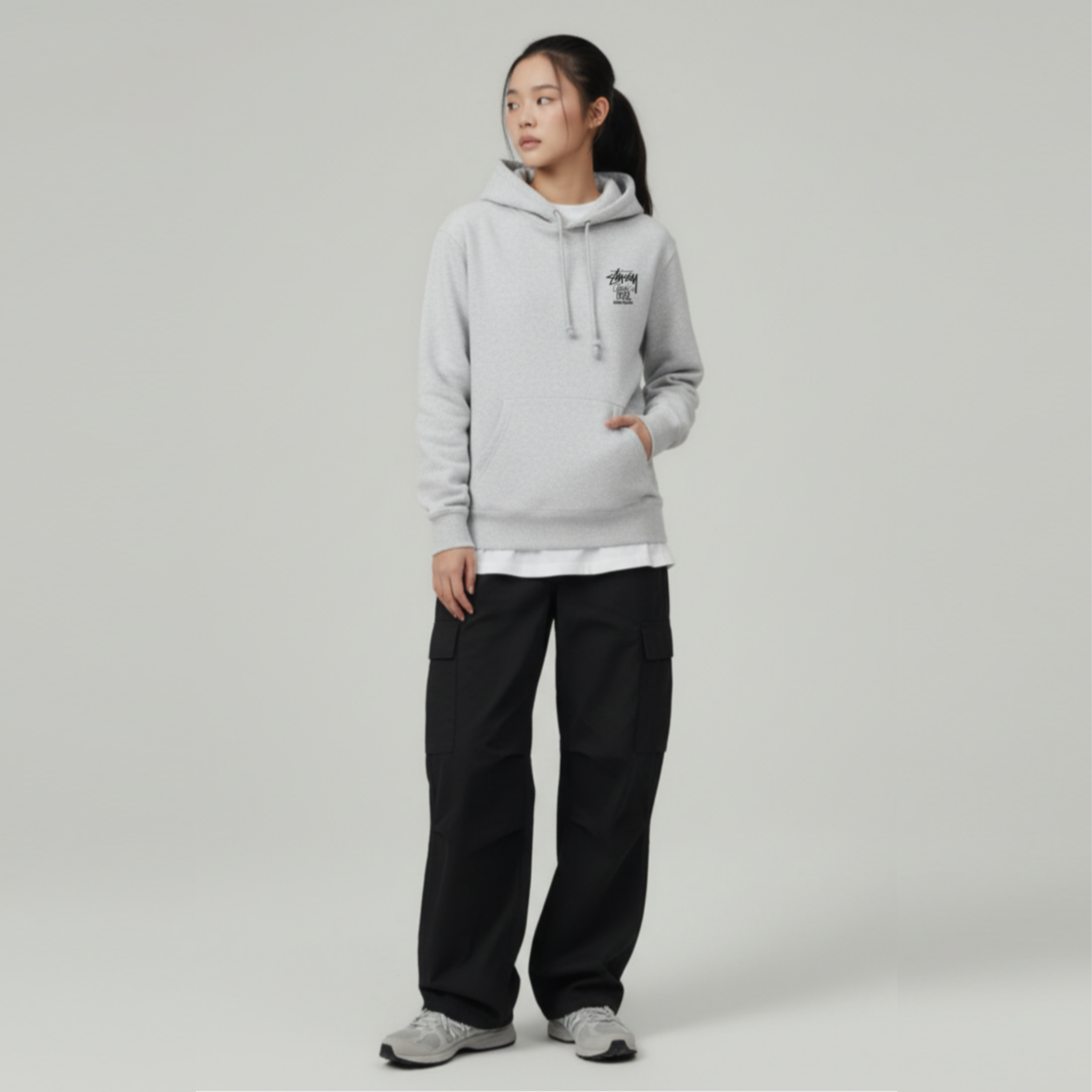 [STUSSY]스투시 클래식기어 기모 후드