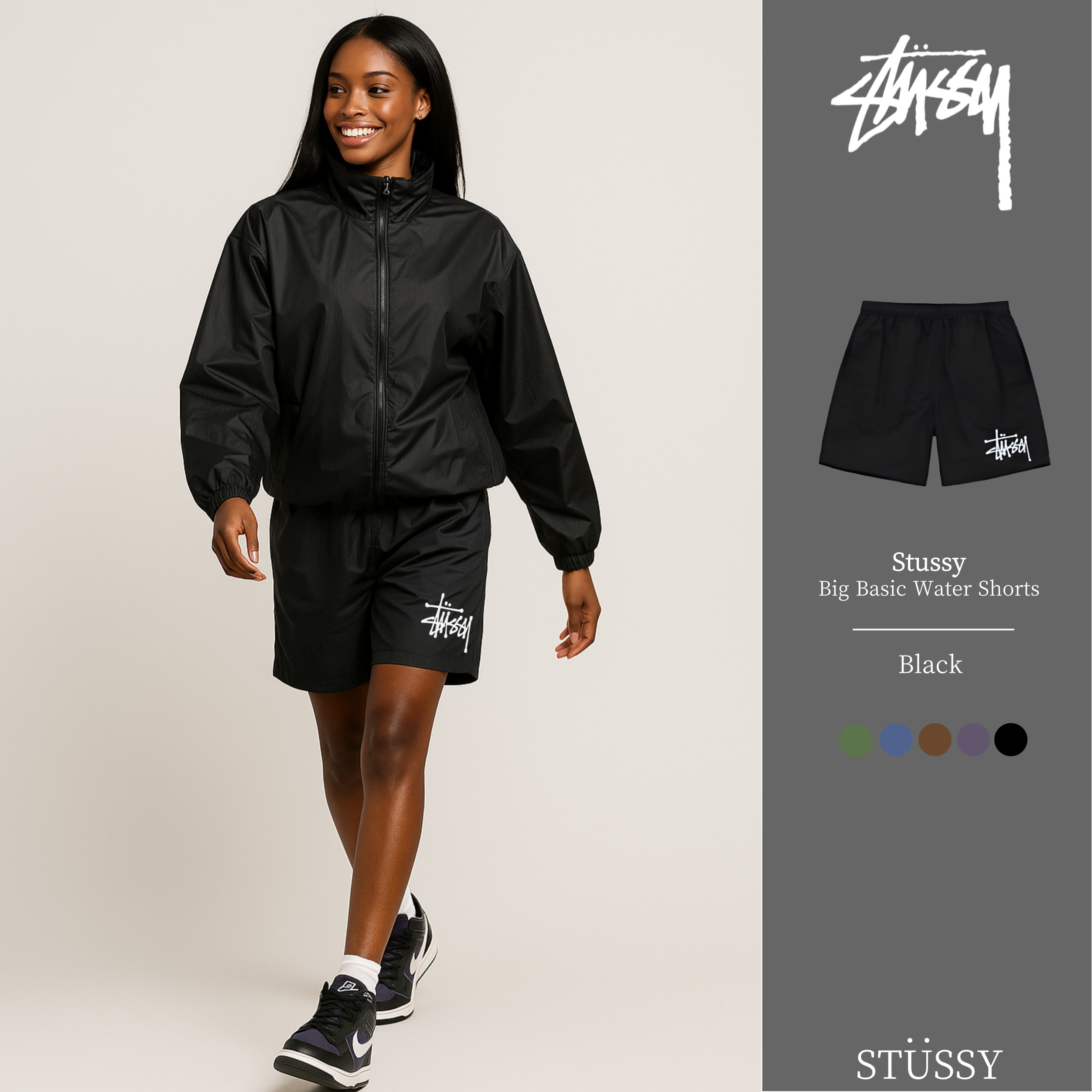 [STUSSY]스투시 빅 베이직 워터 쇼츠