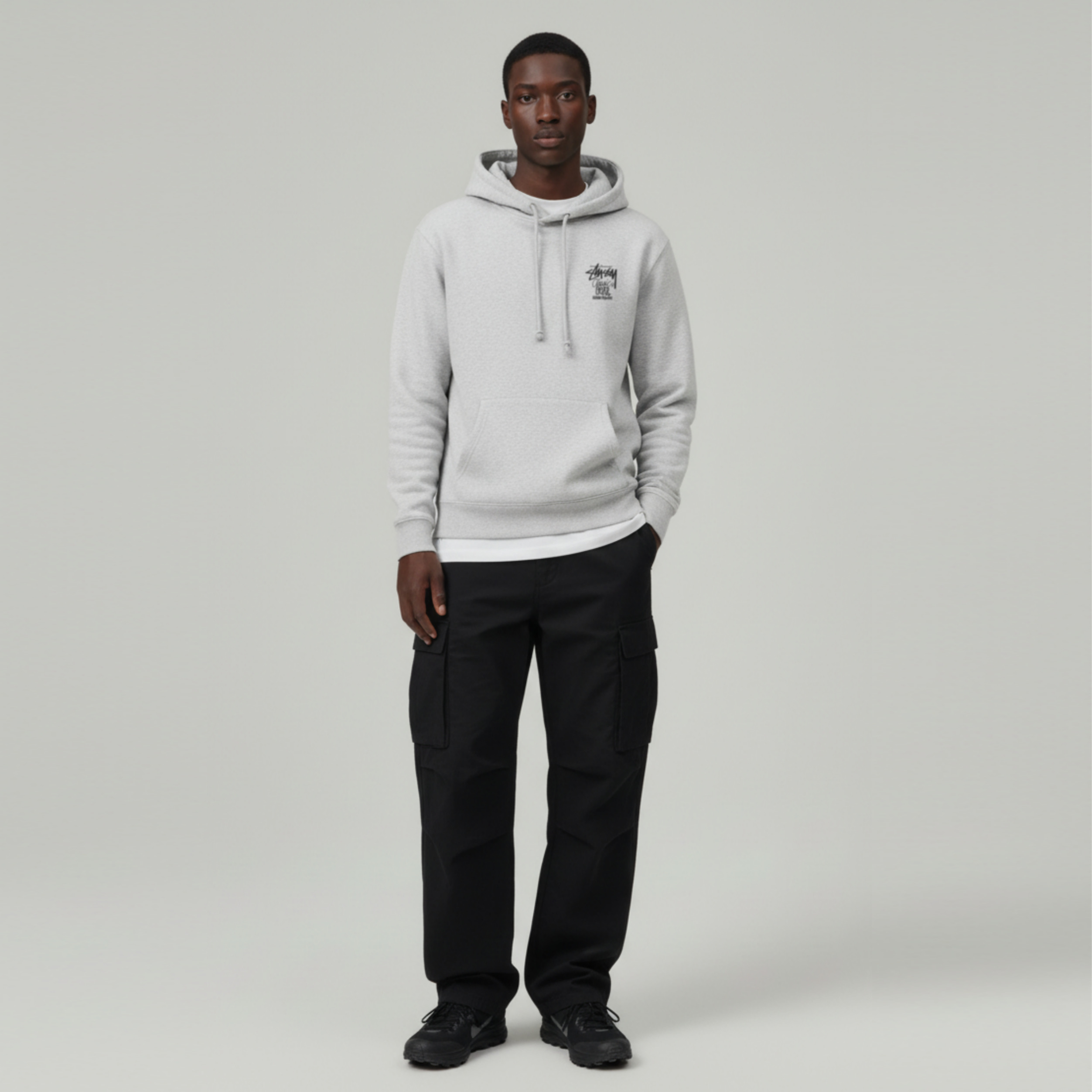 [STUSSY]스투시 클래식기어 기모 후드