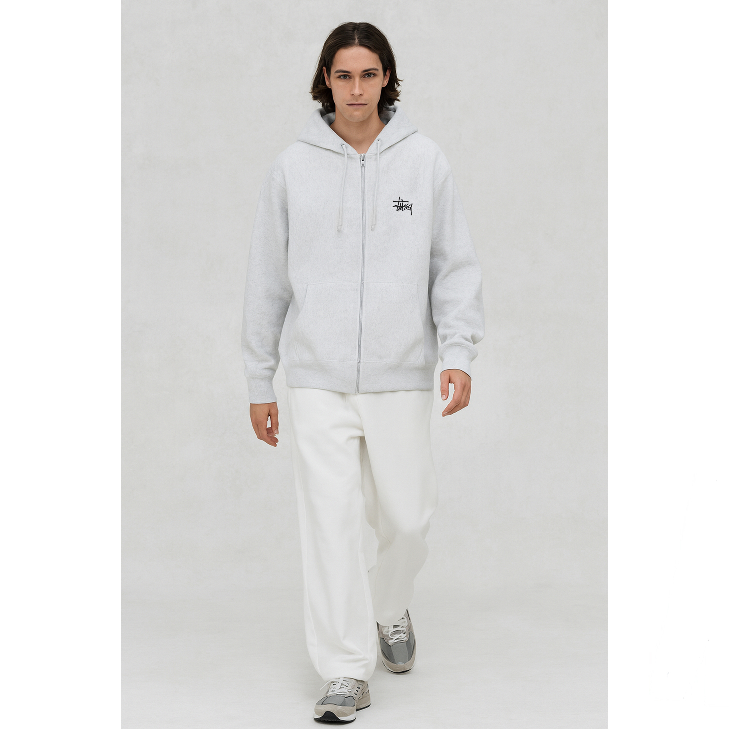 [STUSSY]스투시 베이직로고 후드 집업