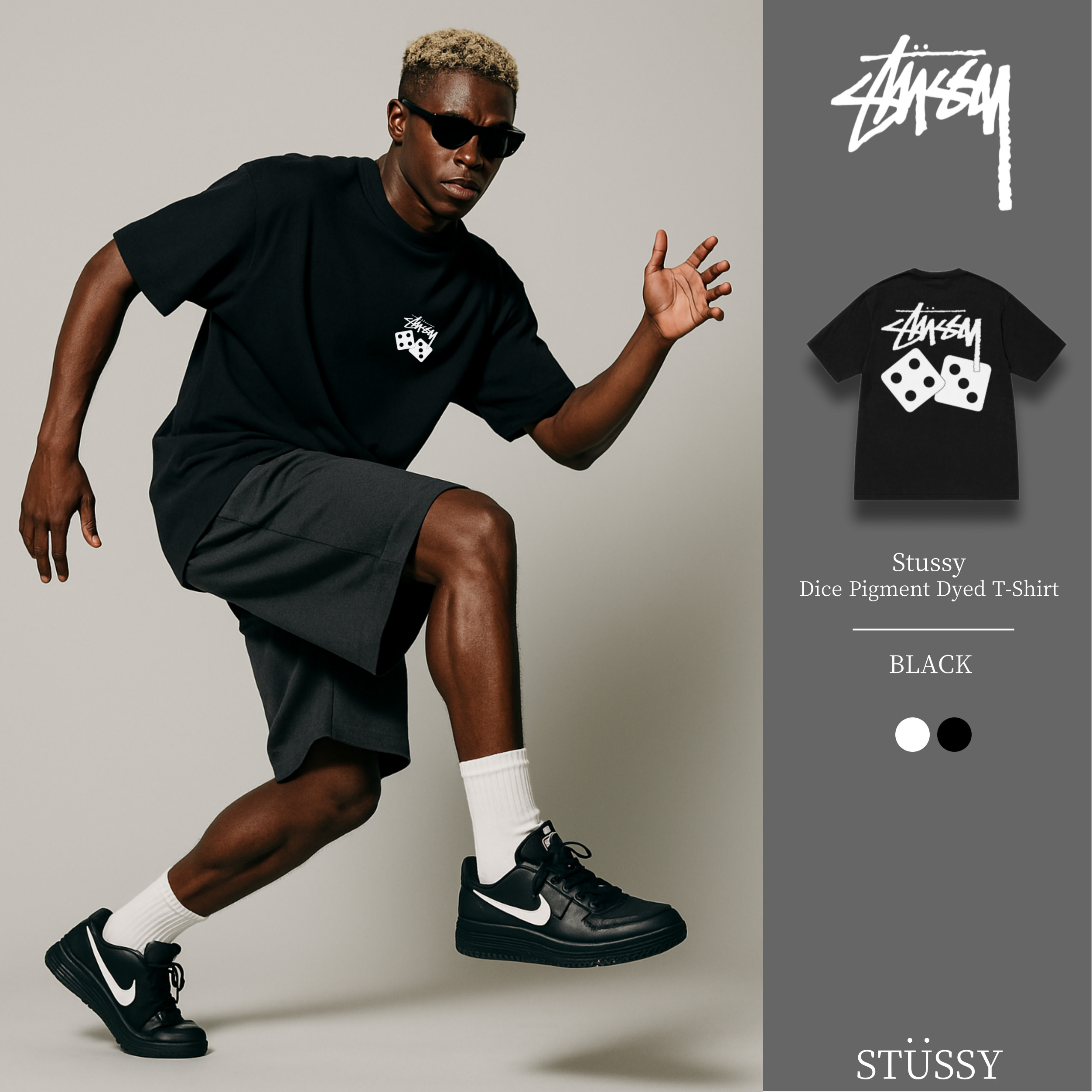 [STUSSY]스투시 다이스로고 반팔