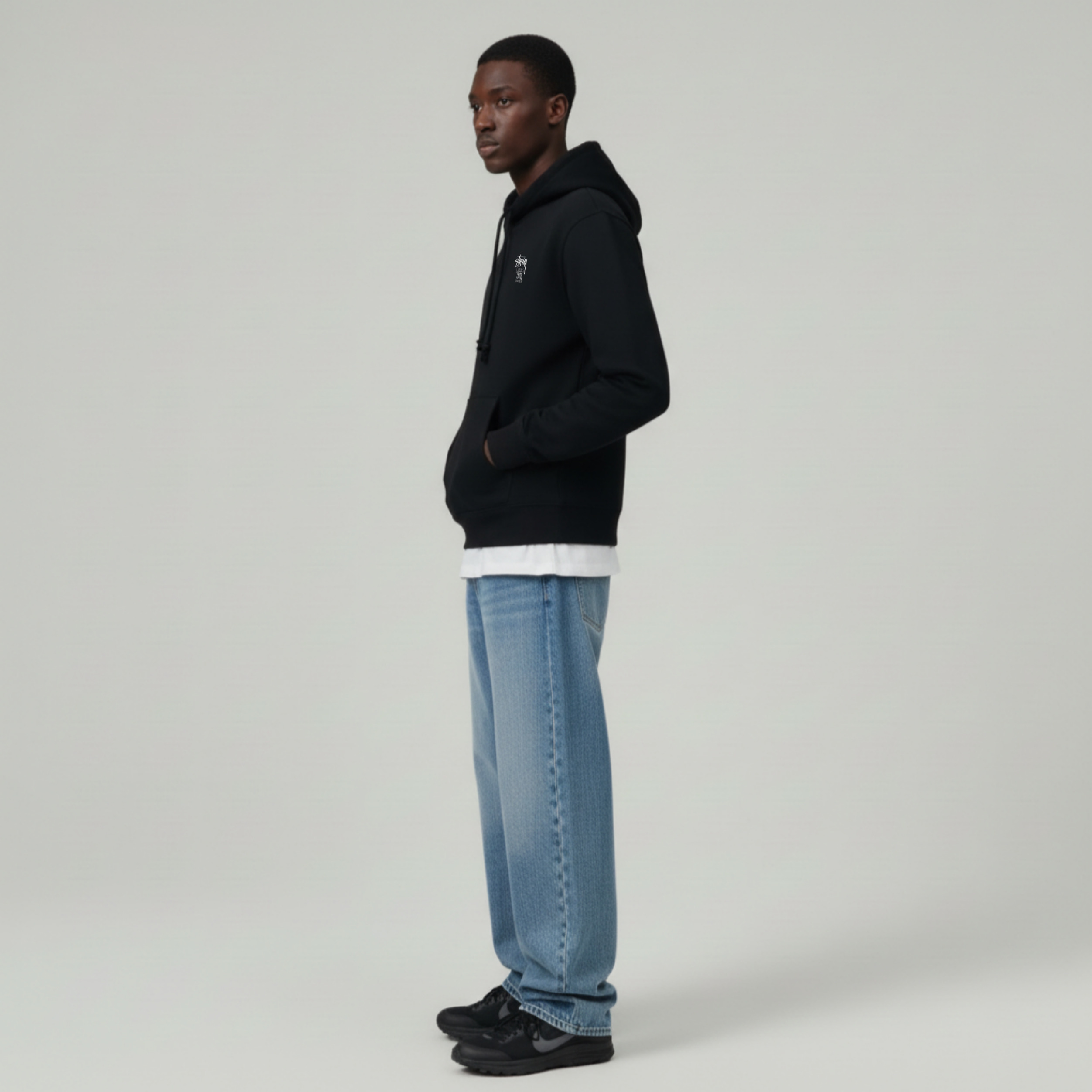 [STUSSY]스투시 클래식기어 기모 후드