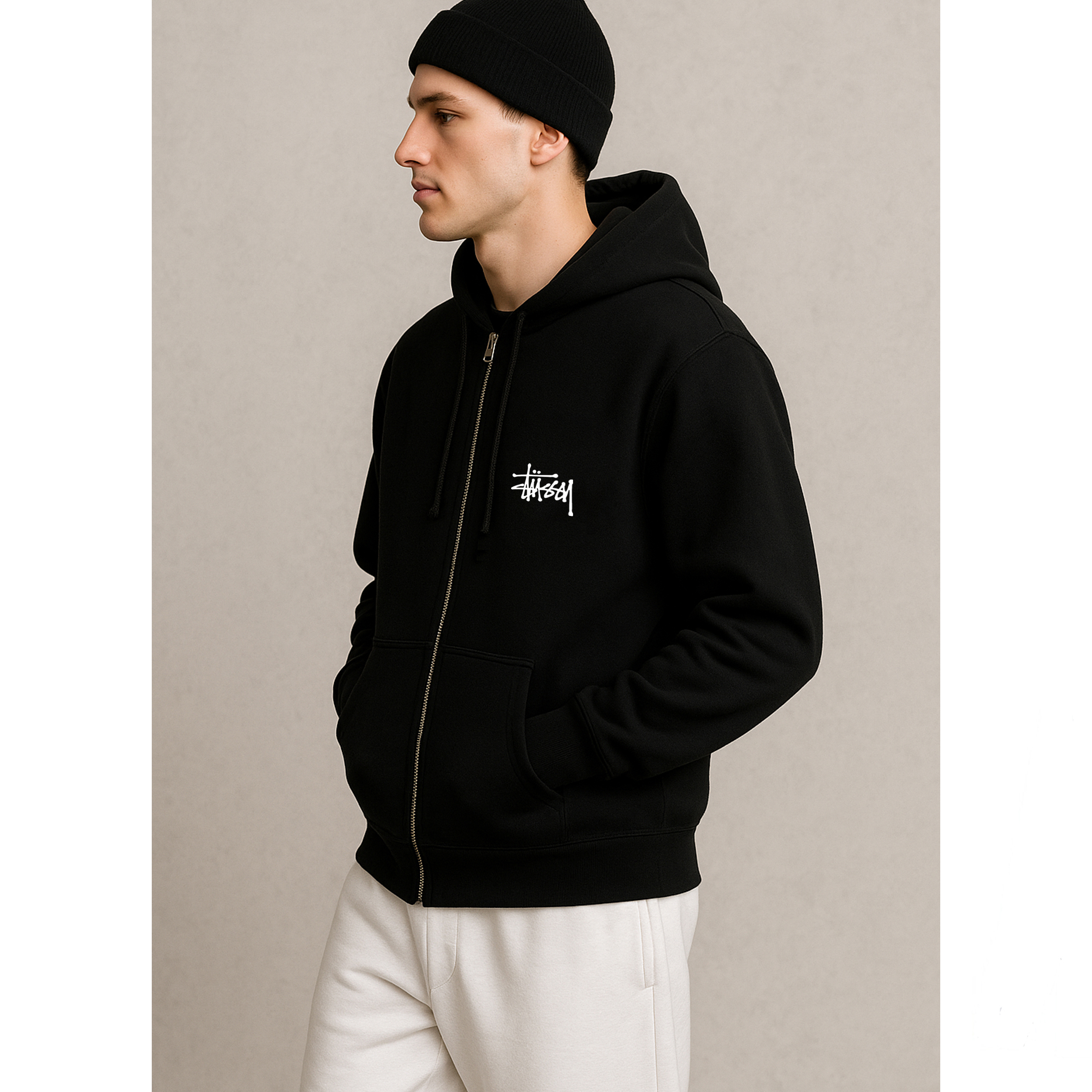 [STUSSY]스투시 베이직로고 후드 집업