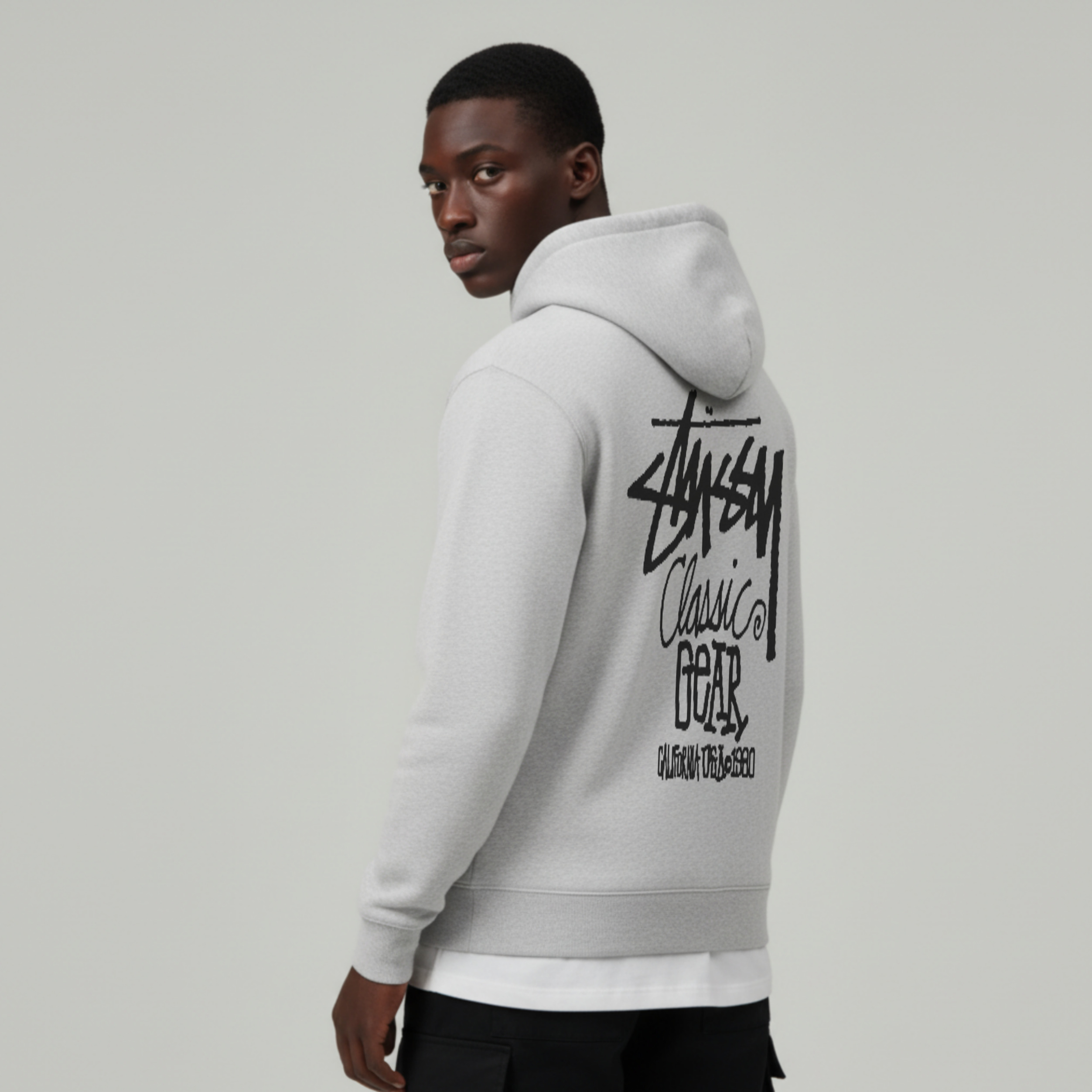 [STUSSY]스투시 클래식기어 기모 후드