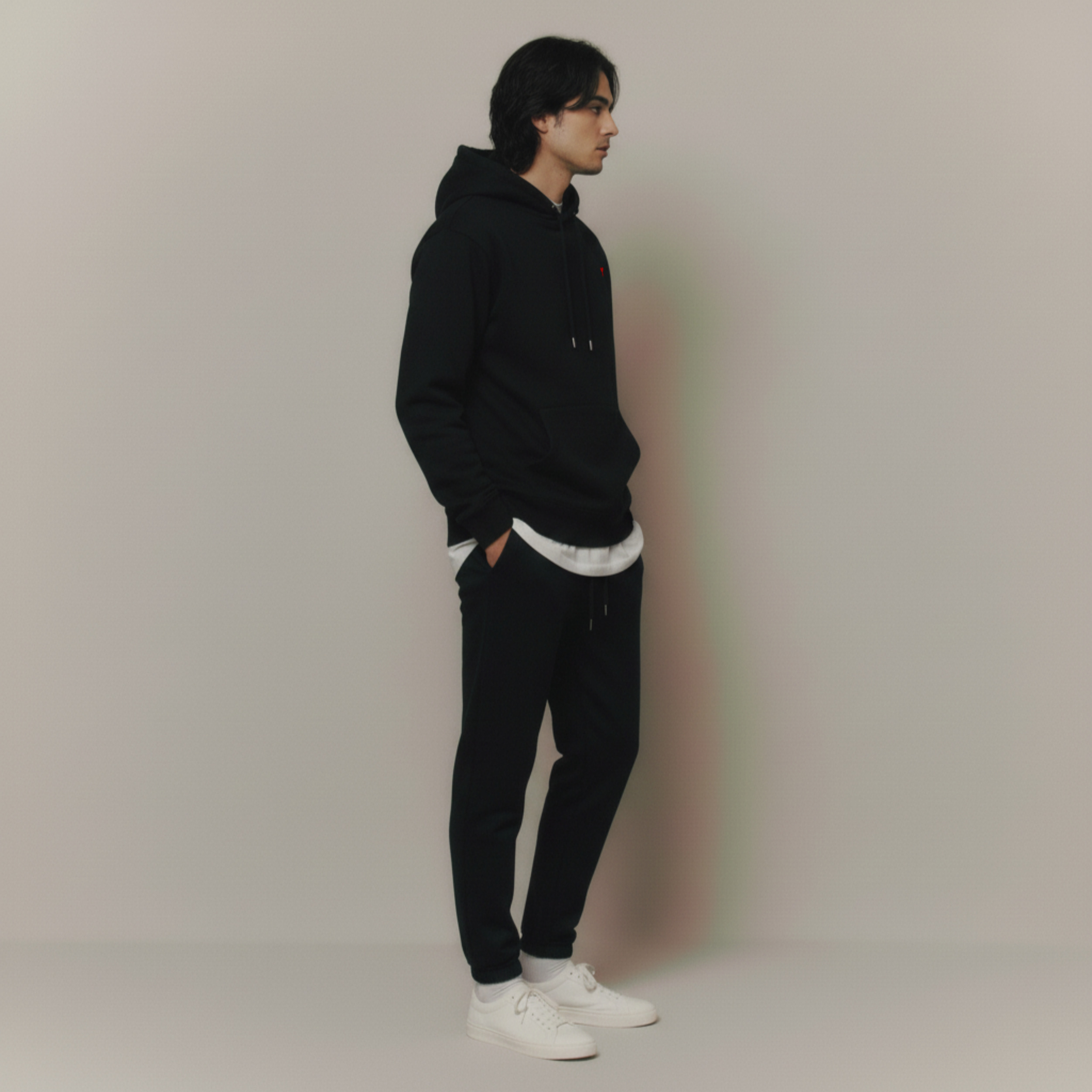 [AMI]아미 뒷포켓 하트 조거팬츠