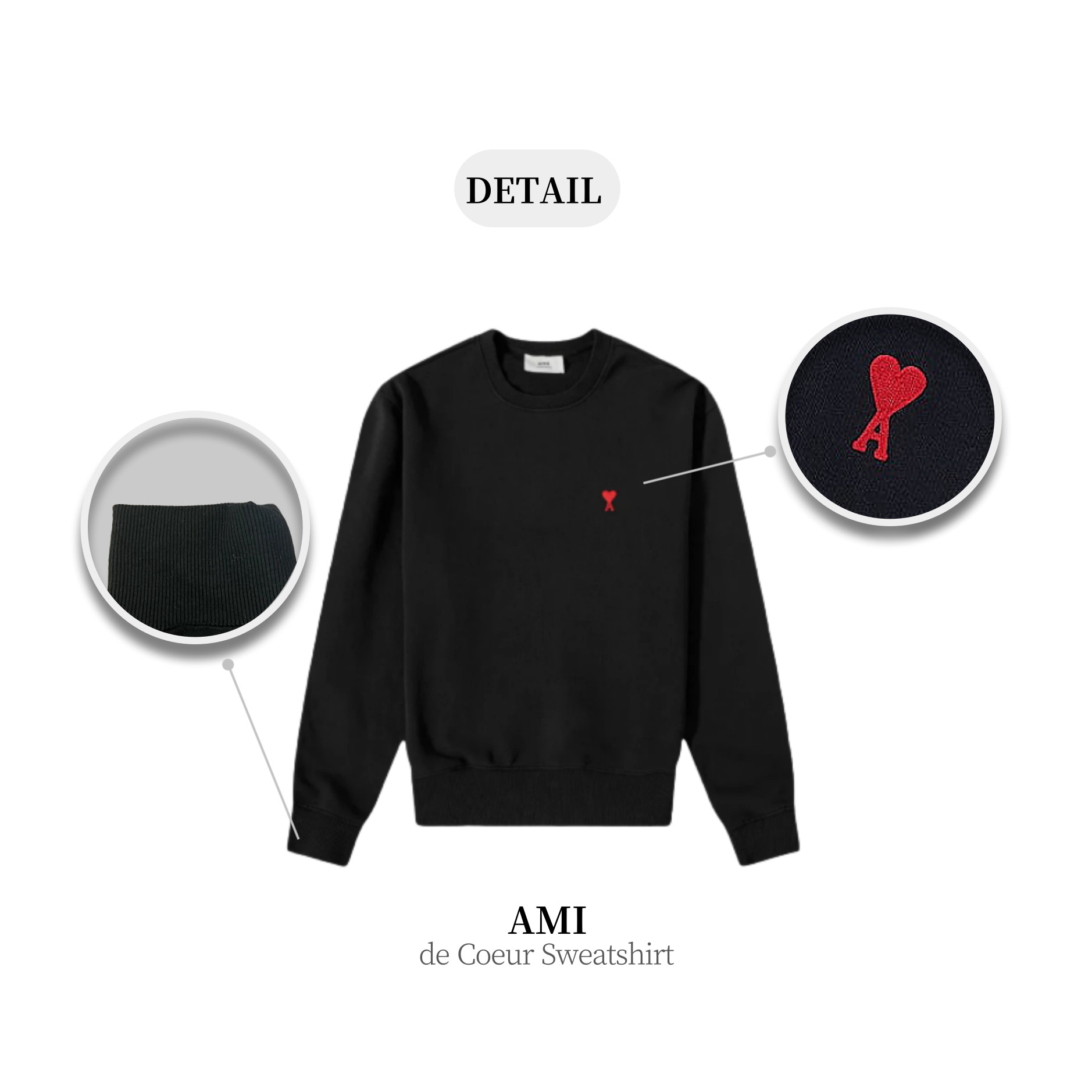 [AMI]아미 스몰하트 로고 스웨트셔츠(25년 병행수입)