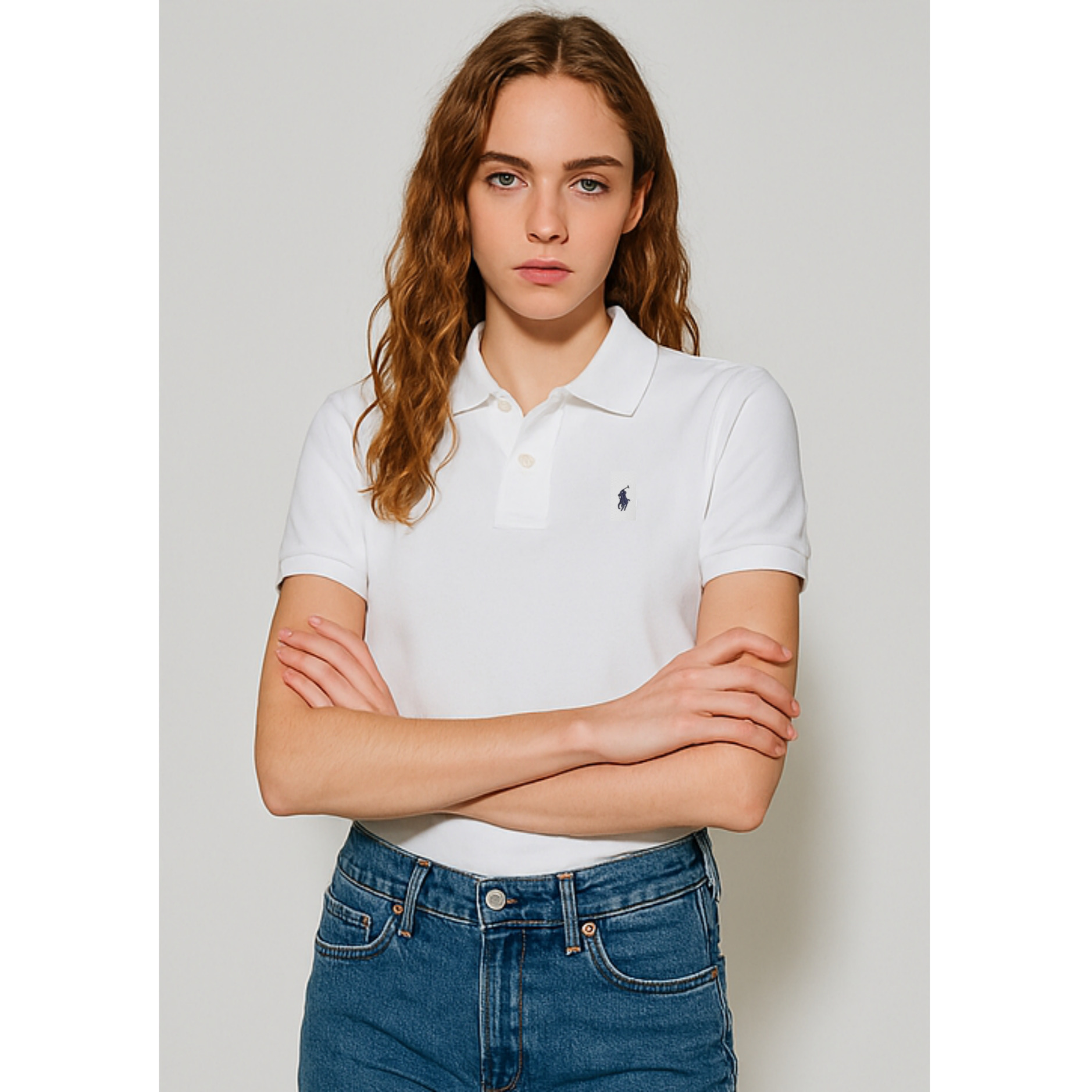 [POLO RALPH LAUREN]폴로 여성 클래식핏 메시 PK 셔츠