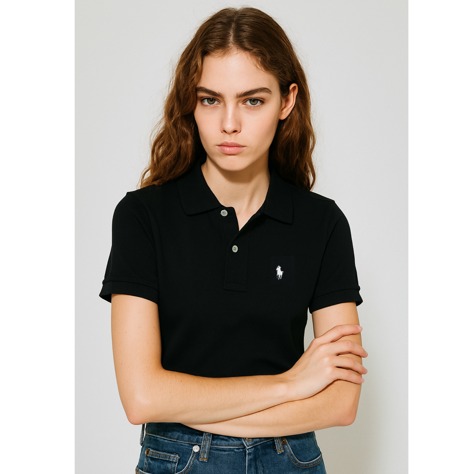 [POLO RALPH LAUREN]폴로 여성 클래식핏 메시 PK 셔츠