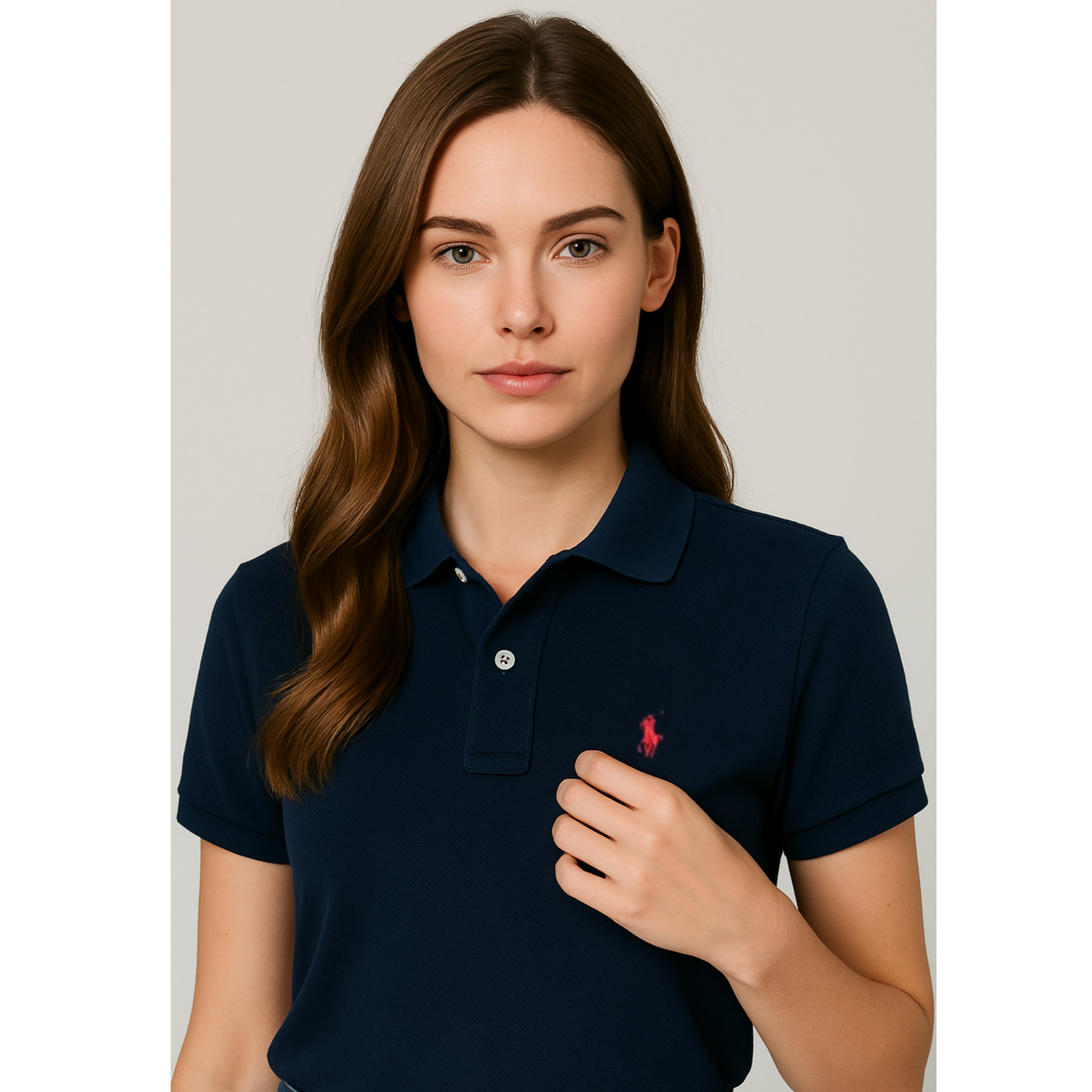 [POLO RALPH LAUREN]폴로 여성 클래식핏 메시 PK 셔츠