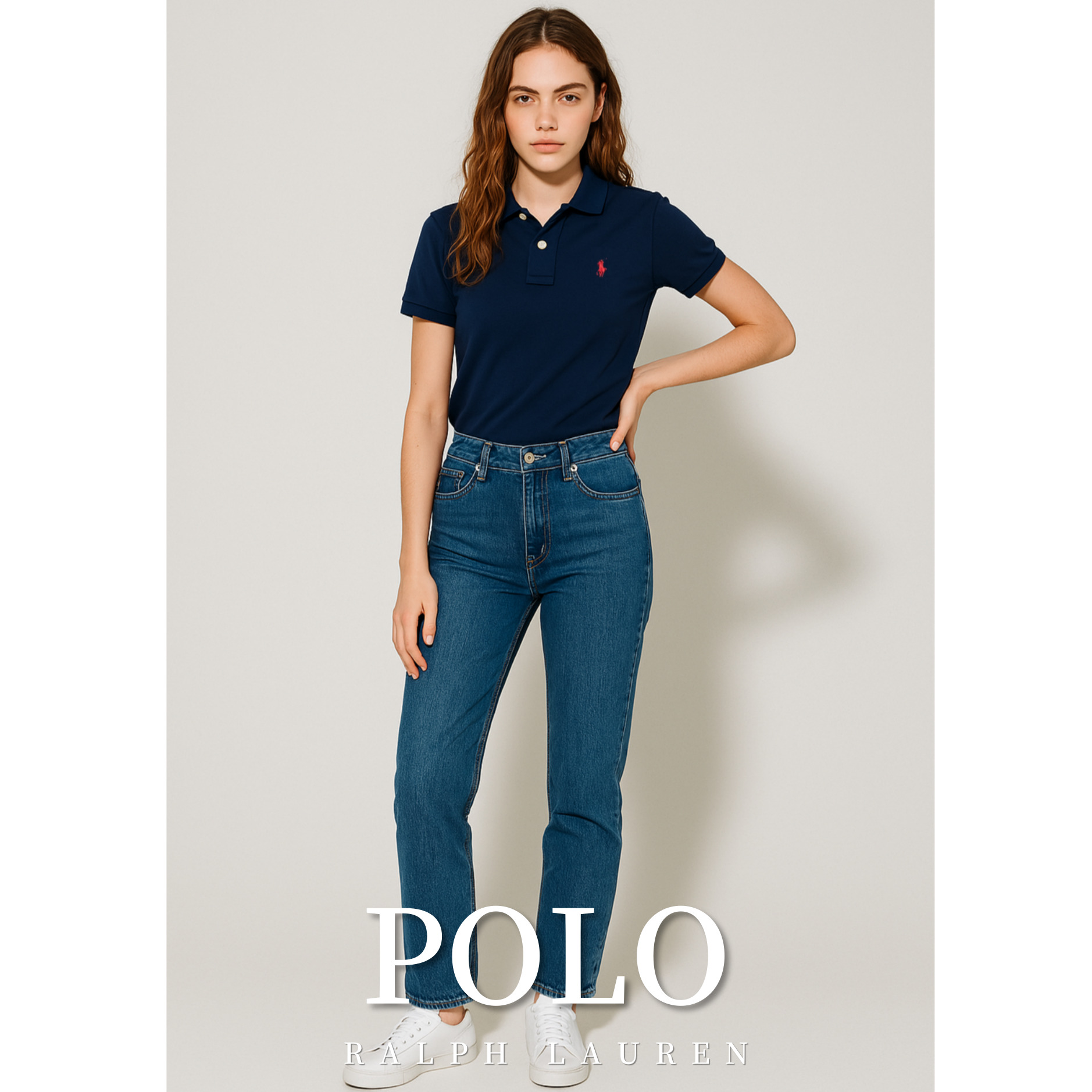 [POLO RALPH LAUREN]폴로 여성 클래식핏 메시 PK 셔츠