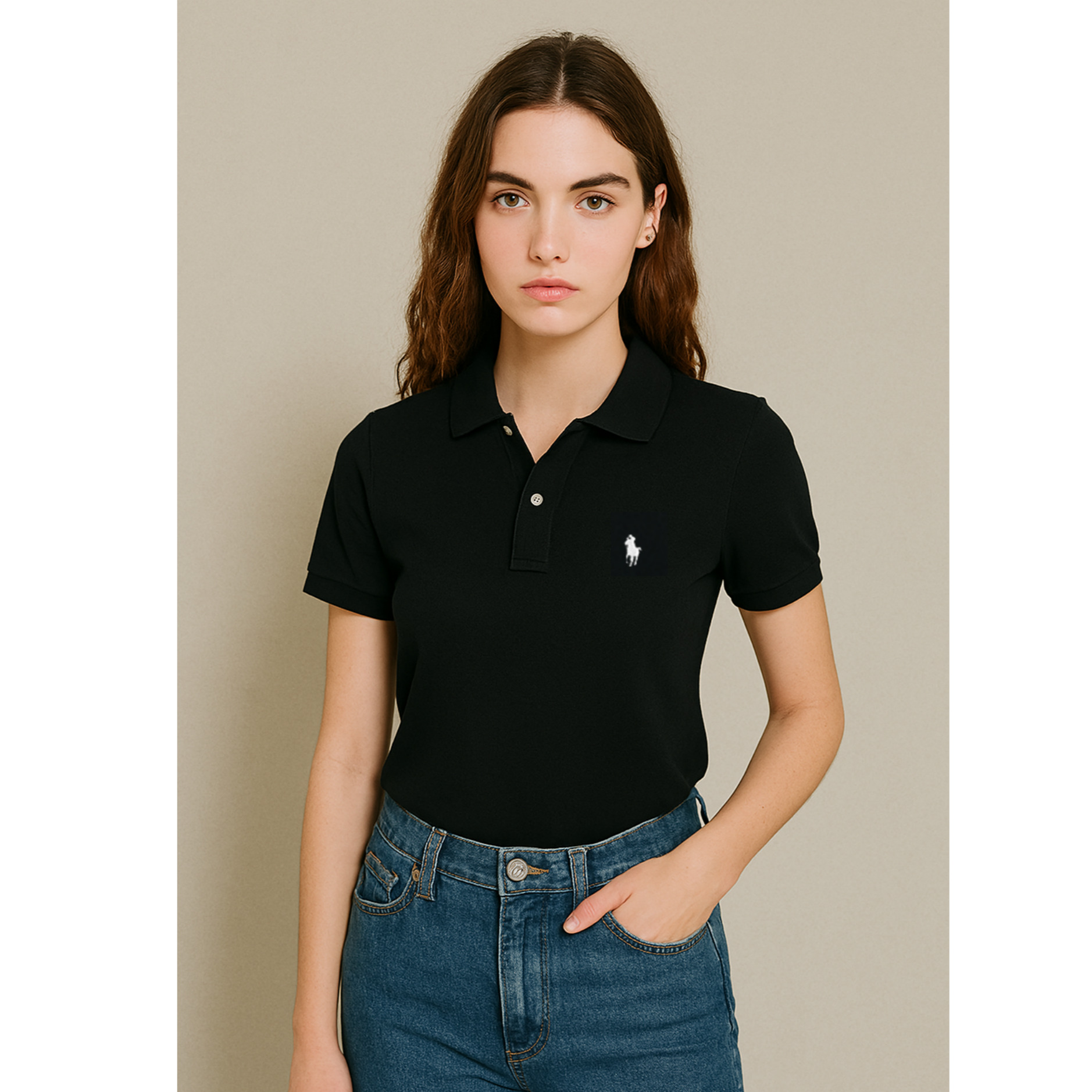 [POLO RALPH LAUREN]폴로 여성 클래식핏 메시 PK 셔츠