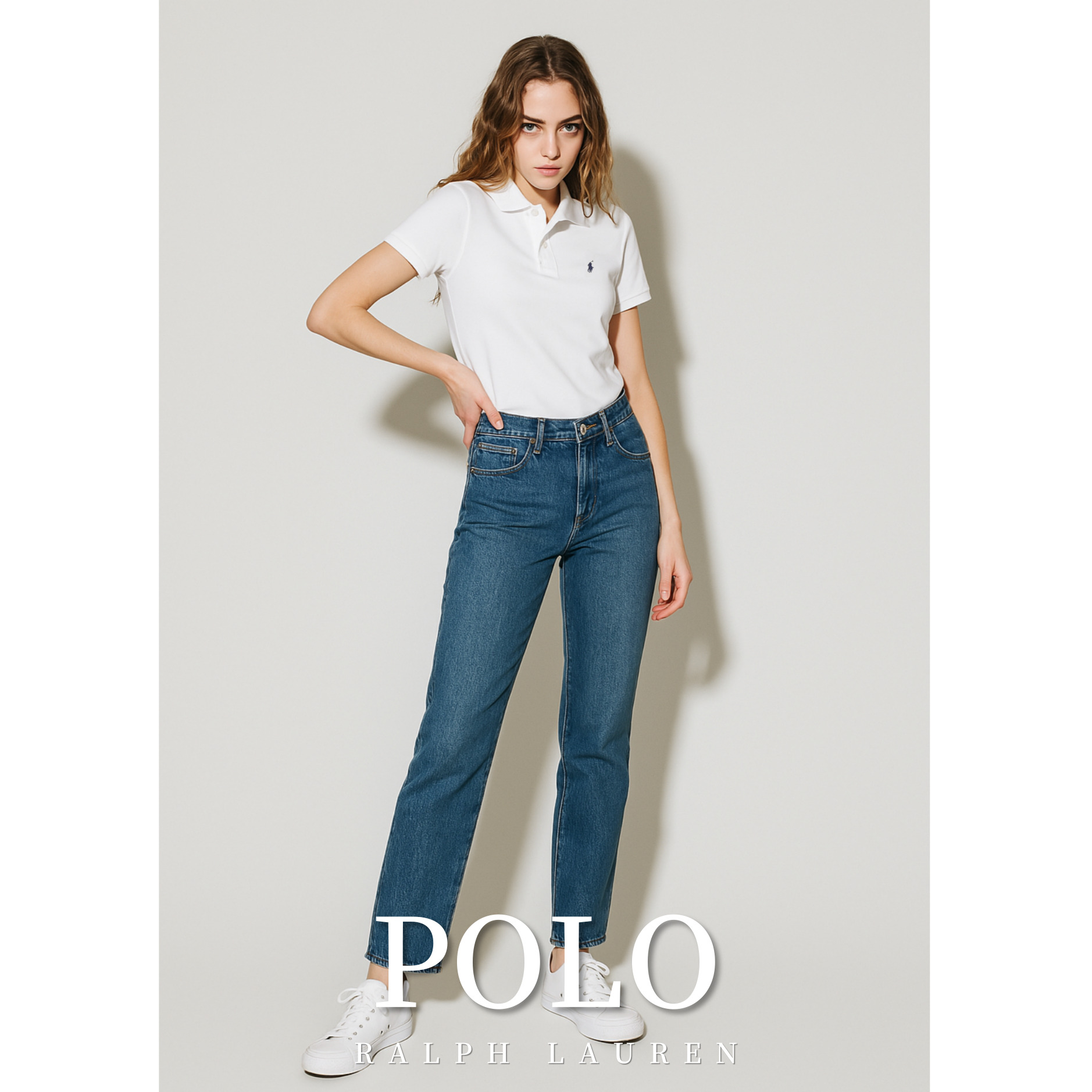 [POLO RALPH LAUREN]폴로 여성 클래식핏 메시 PK 셔츠