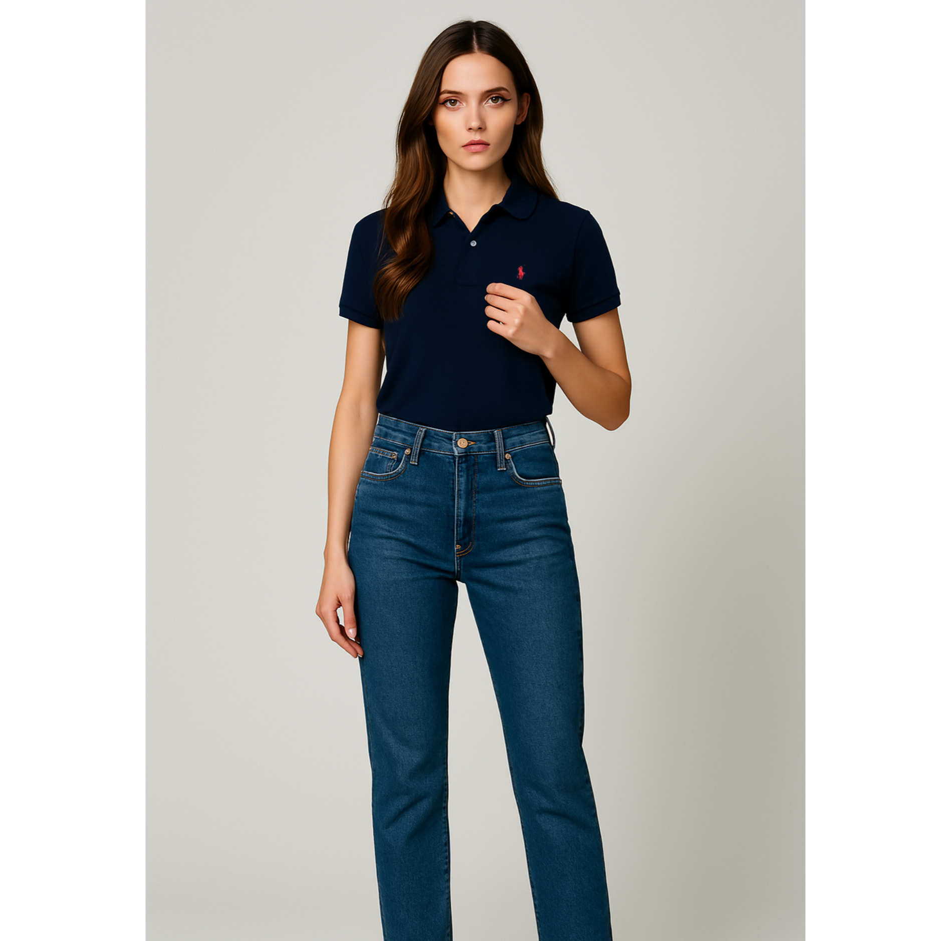 [POLO RALPH LAUREN]폴로 여성 클래식핏 메시 PK 셔츠