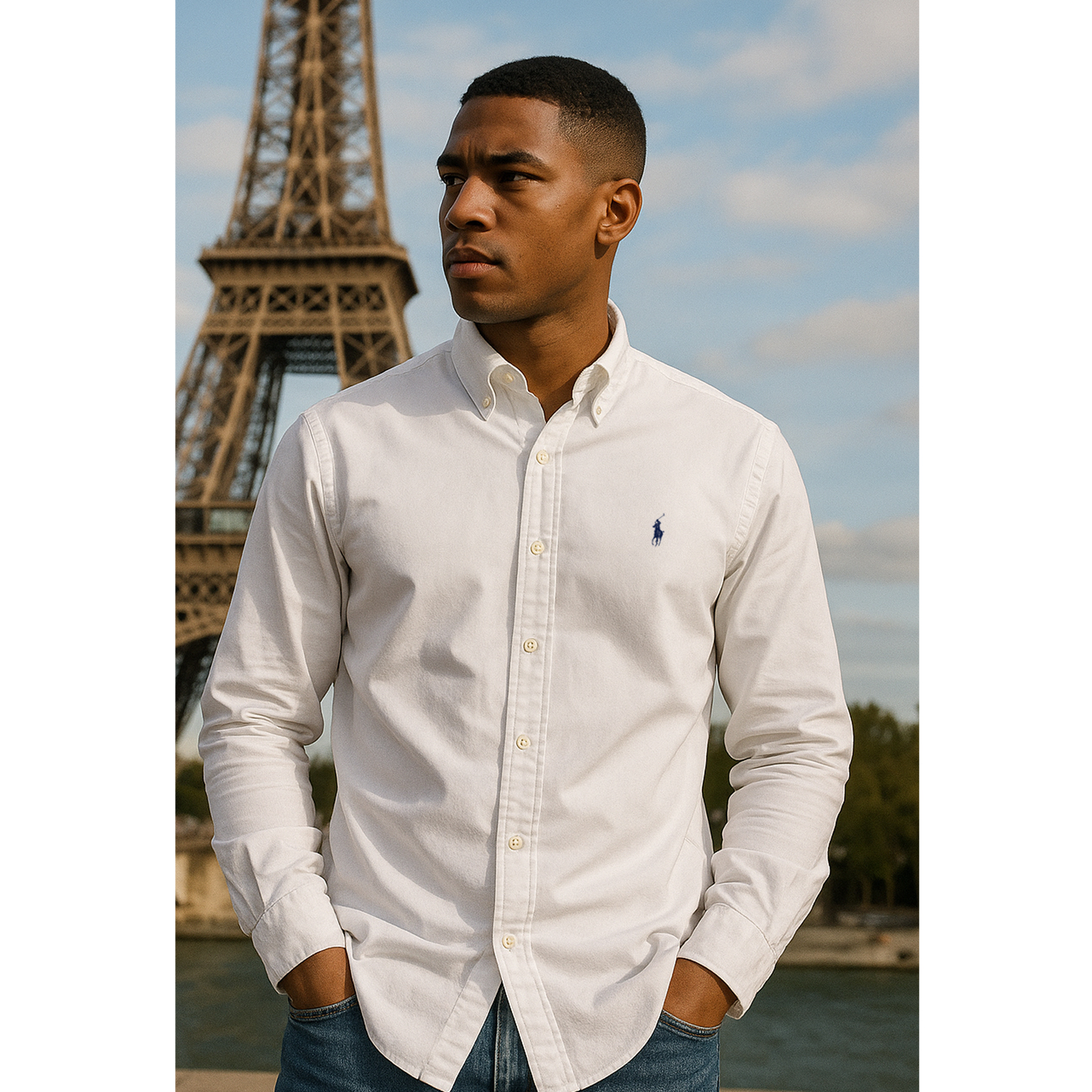 [POLO RALPH LAUREN]폴로 클래식핏 옥스포드 긴팔셔츠 White
