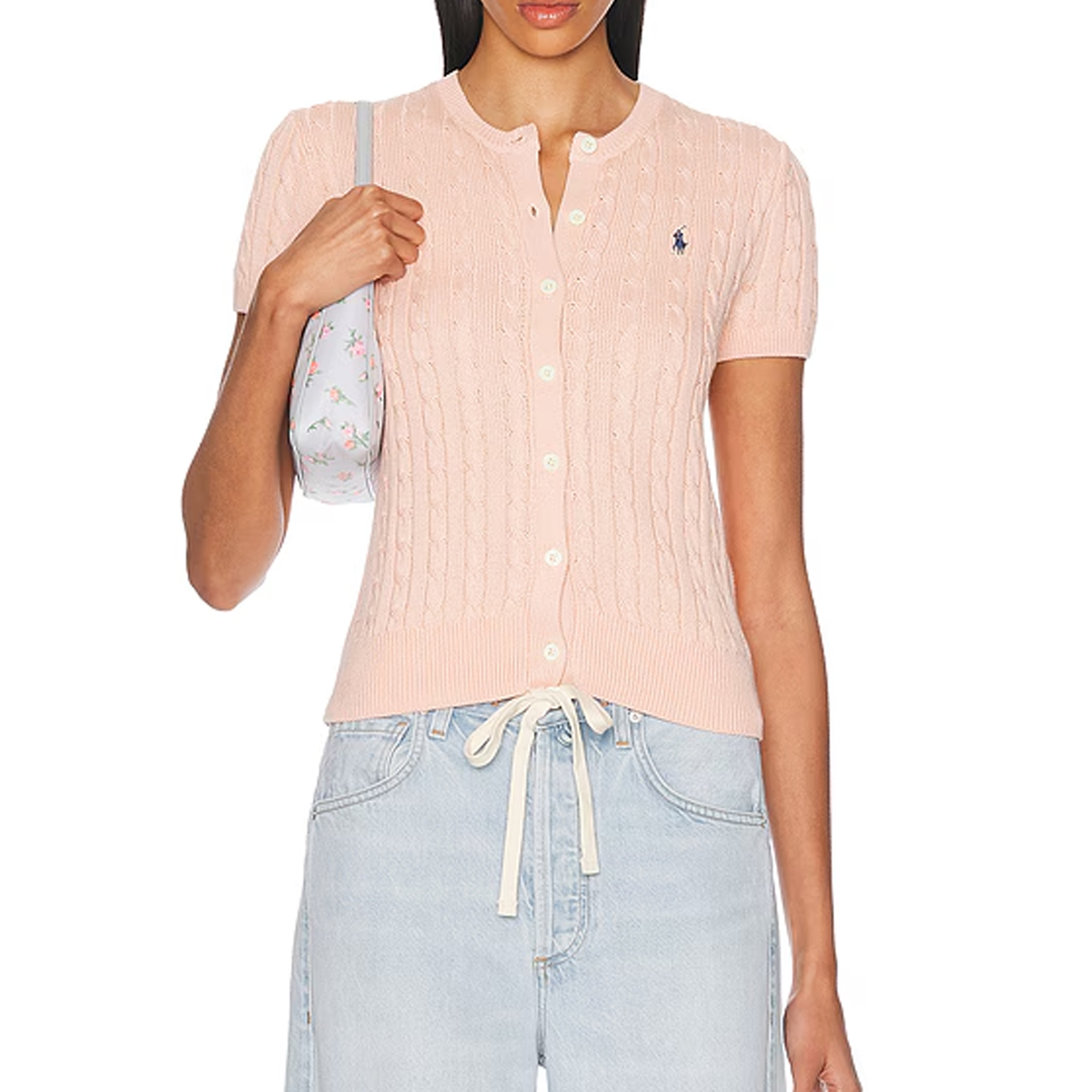 [POLO RALPH LAUREN]폴로 여성 케이블 반팔 가디건