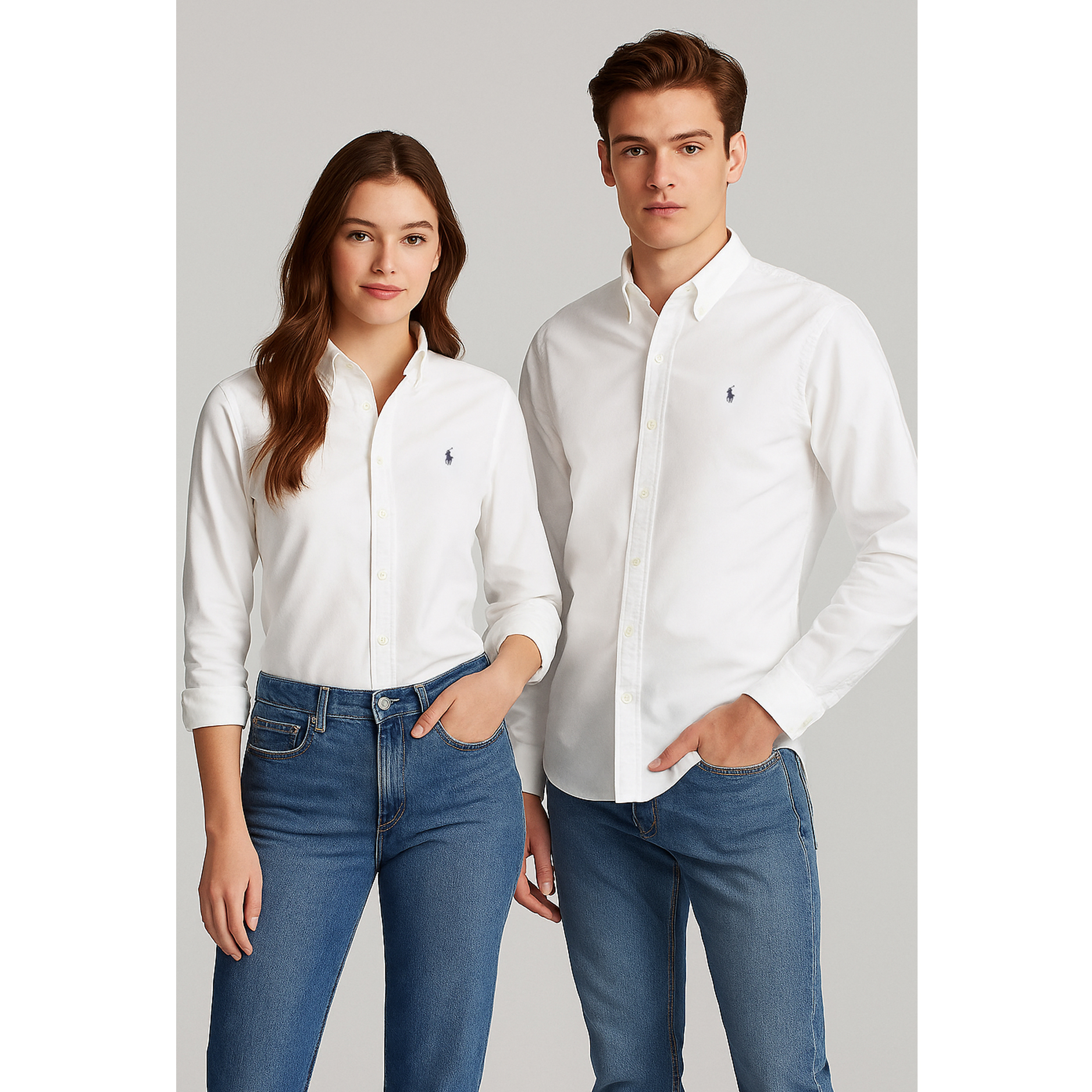 [POLO RALPH LAUREN]폴로 클래식핏 옥스포드 긴팔셔츠 White