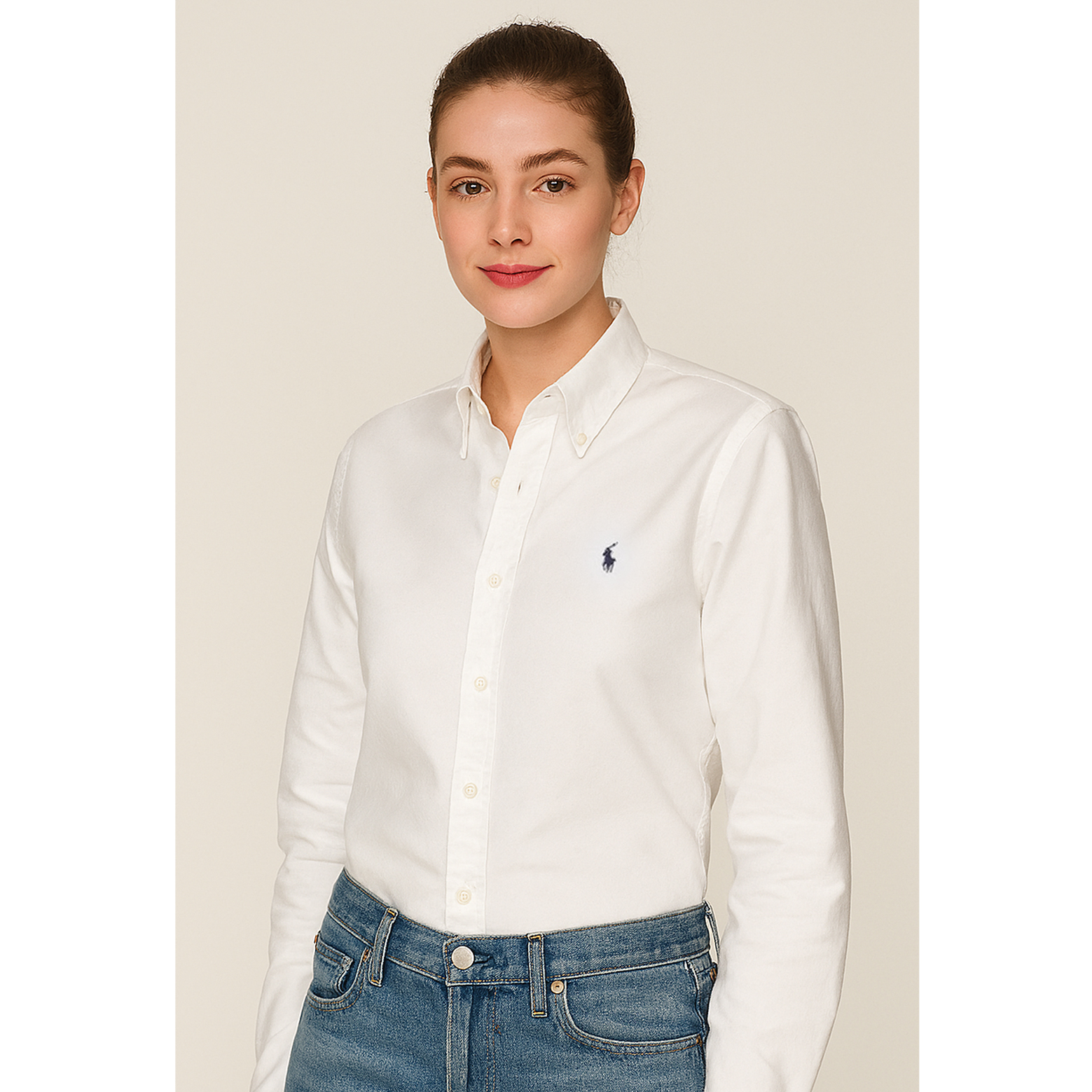 [POLO RALPH LAUREN]폴로 클래식핏 옥스포드 긴팔셔츠 White