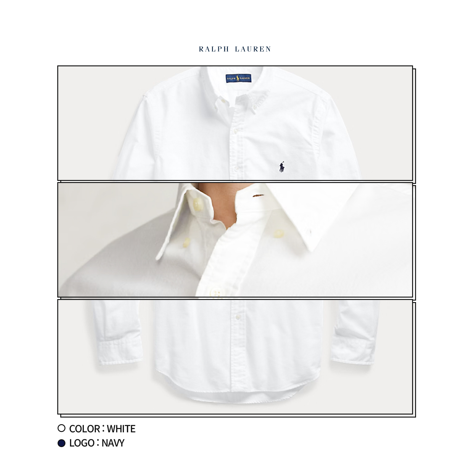 [POLO RALPH LAUREN]폴로 클래식핏 옥스포드 긴팔셔츠 White