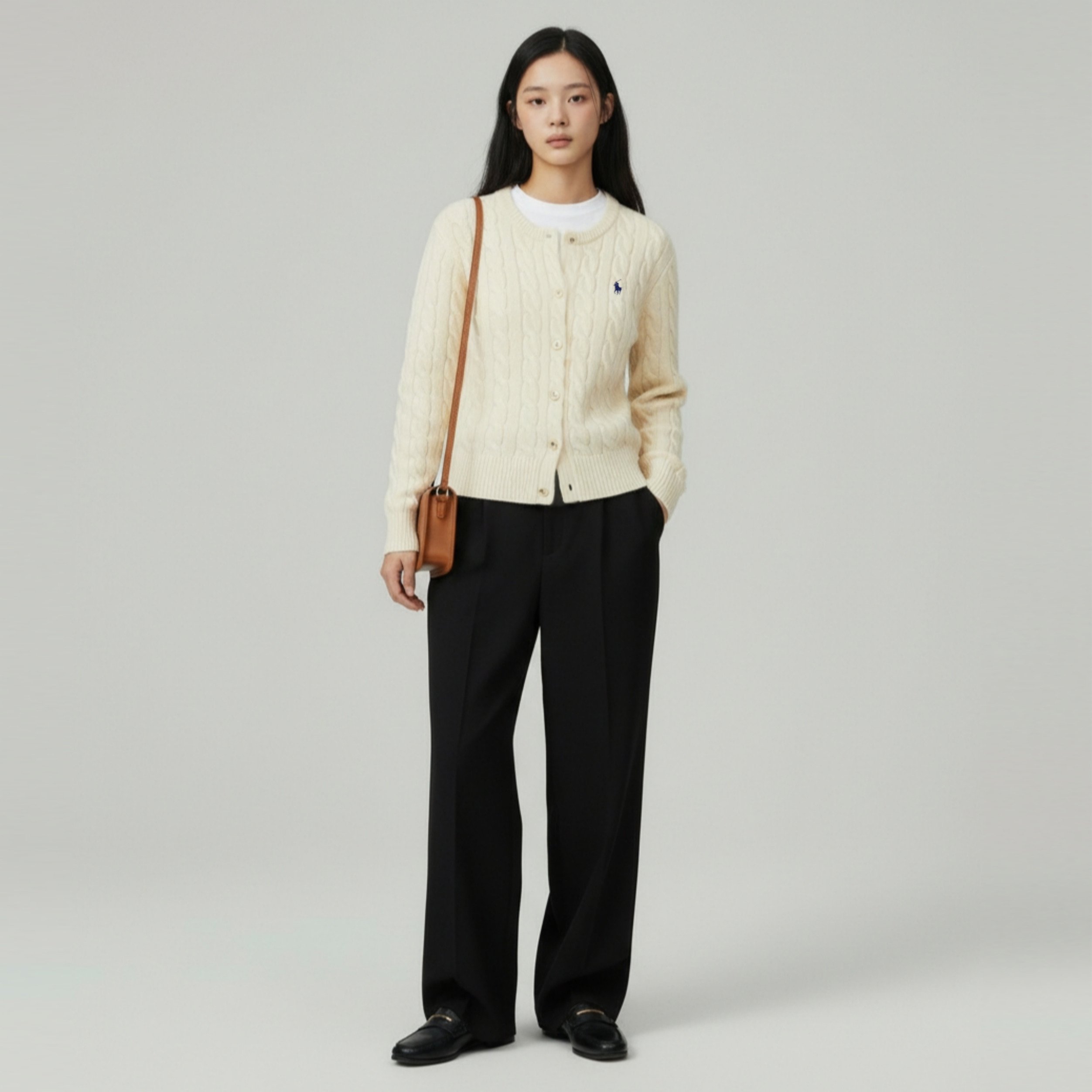 [POLO RALPH LAUREN]폴로 랄프로렌 여성 울 캐시미어 케이블 가디건_봄 시즌 특가