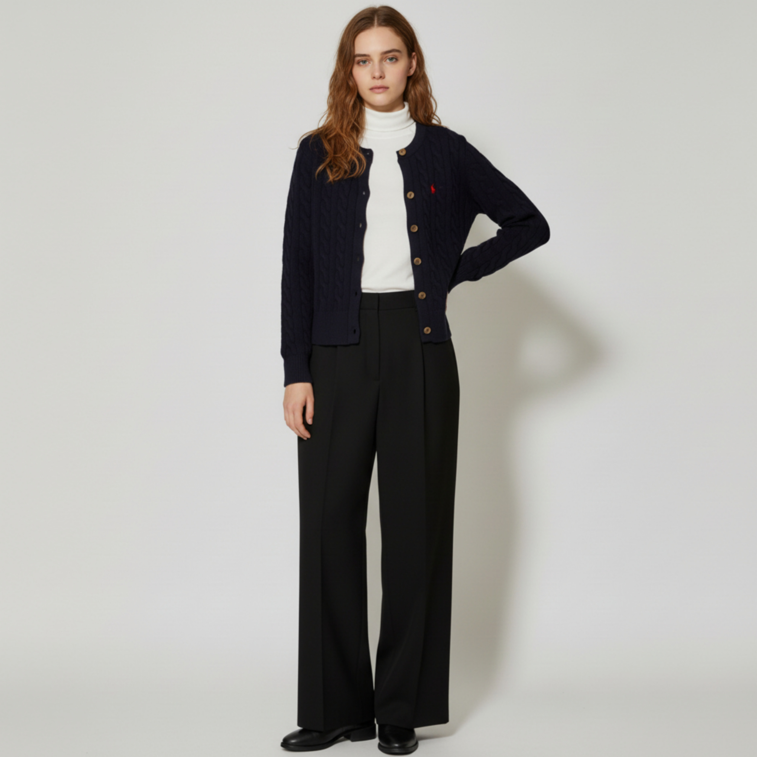 [POLO RALPH LAUREN]폴로 랄프로렌 여성 울 캐시미어 케이블 가디건_봄 시즌 특가