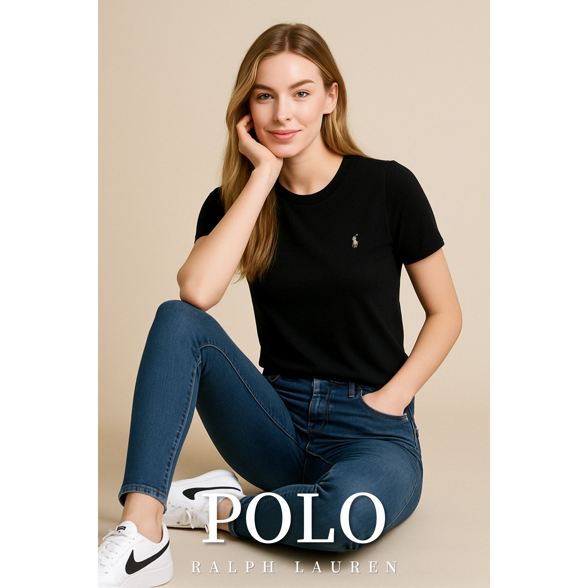 [POLO RALPH LAUREN]폴로 코튼 멀티포니 숏 슬리브 크루넥 티셔츠