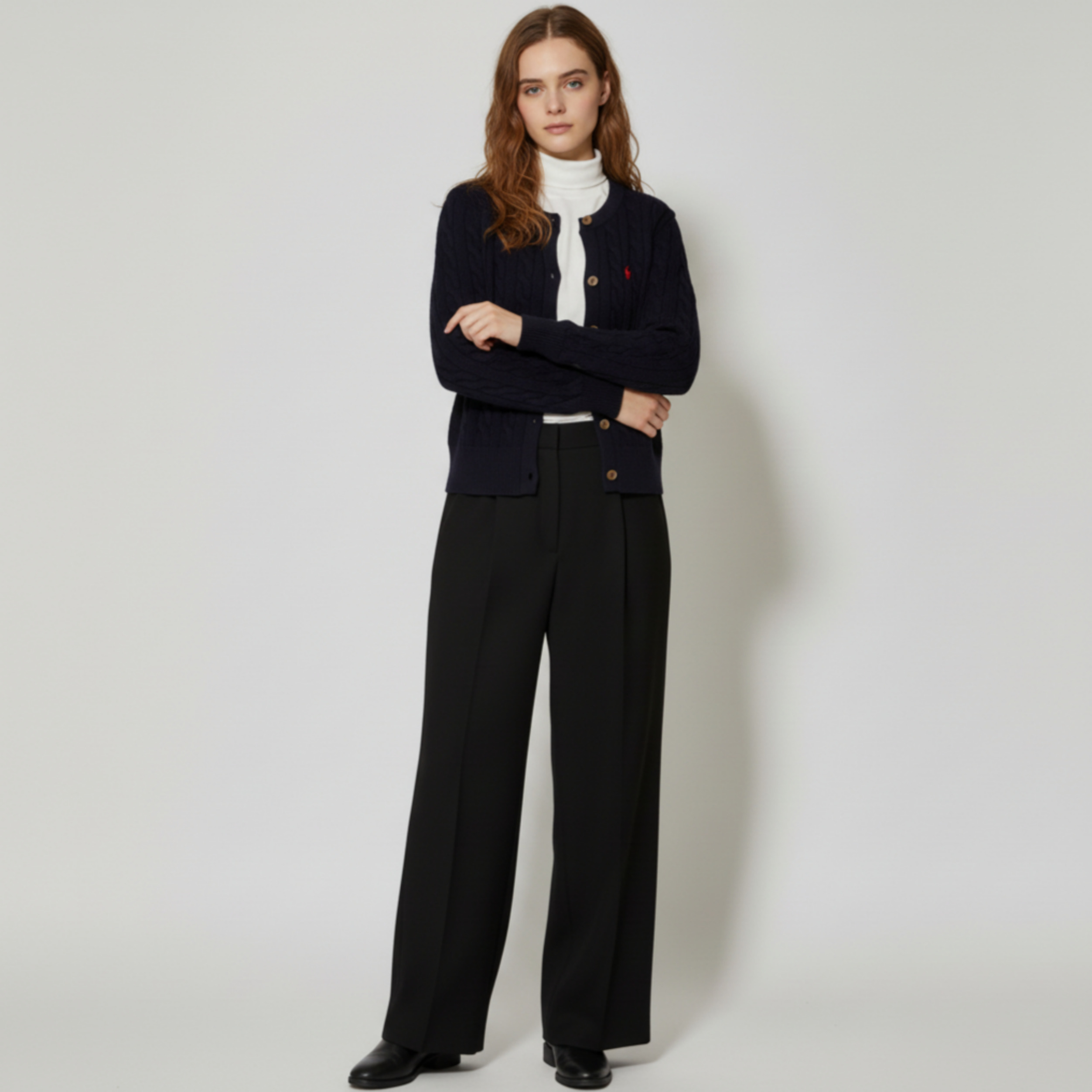 [POLO RALPH LAUREN]폴로 랄프로렌 여성 울 캐시미어 케이블 가디건_봄 시즌 특가