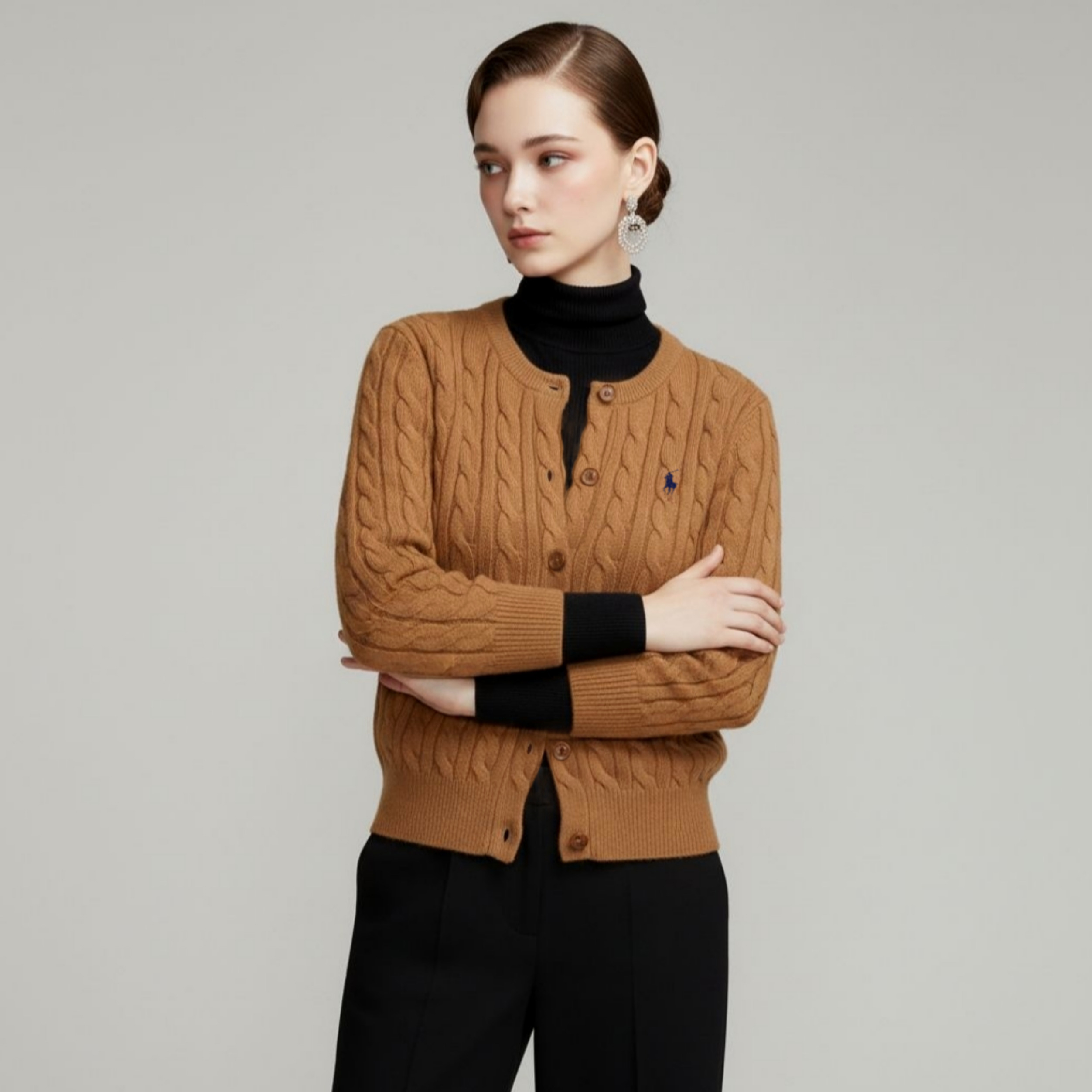 [POLO RALPH LAUREN]폴로 랄프로렌 여성 울 캐시미어 케이블 가디건_봄 시즌 특가