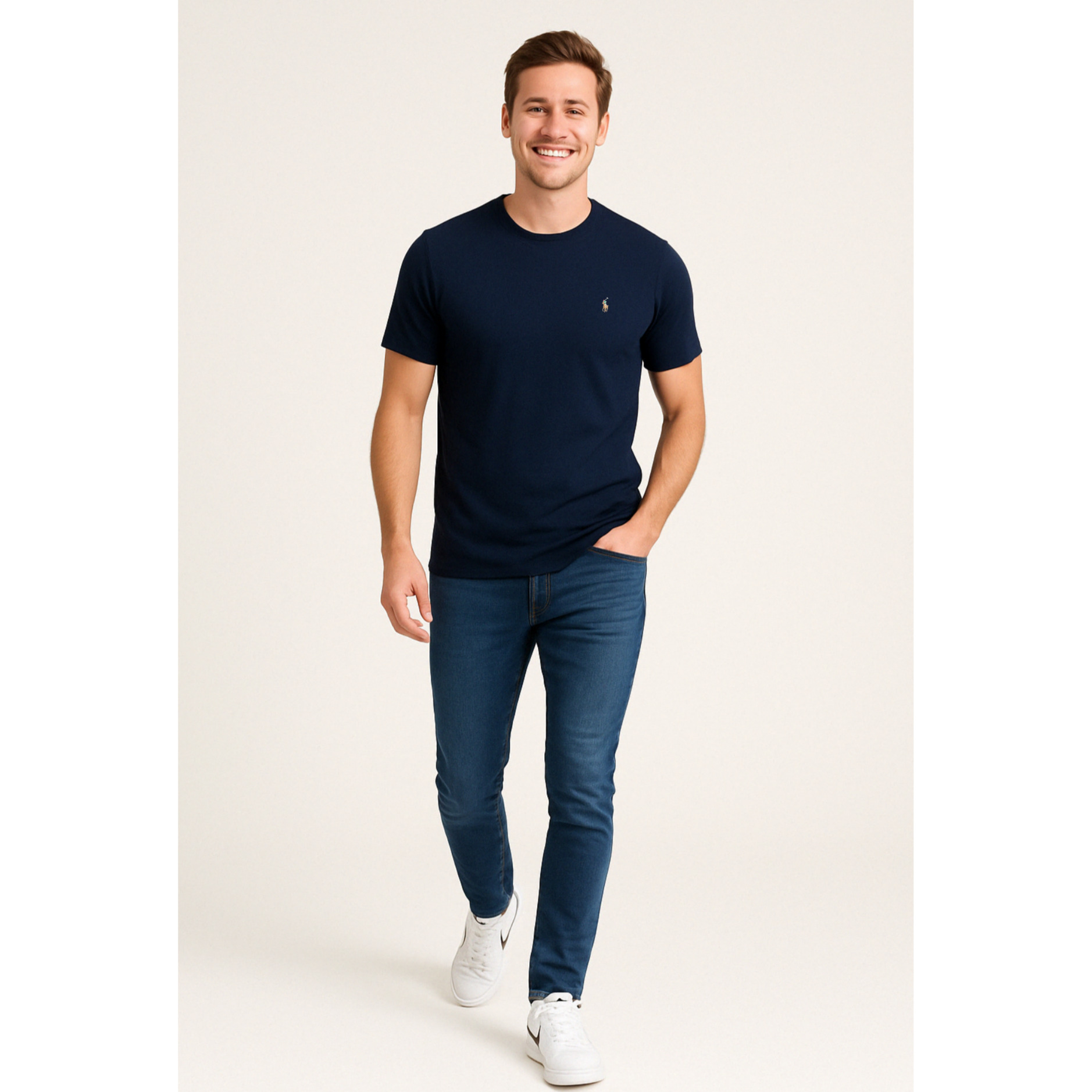 [POLO RALPH LAUREN]폴로 코튼 멀티포니 숏 슬리브 크루넥 티셔츠
