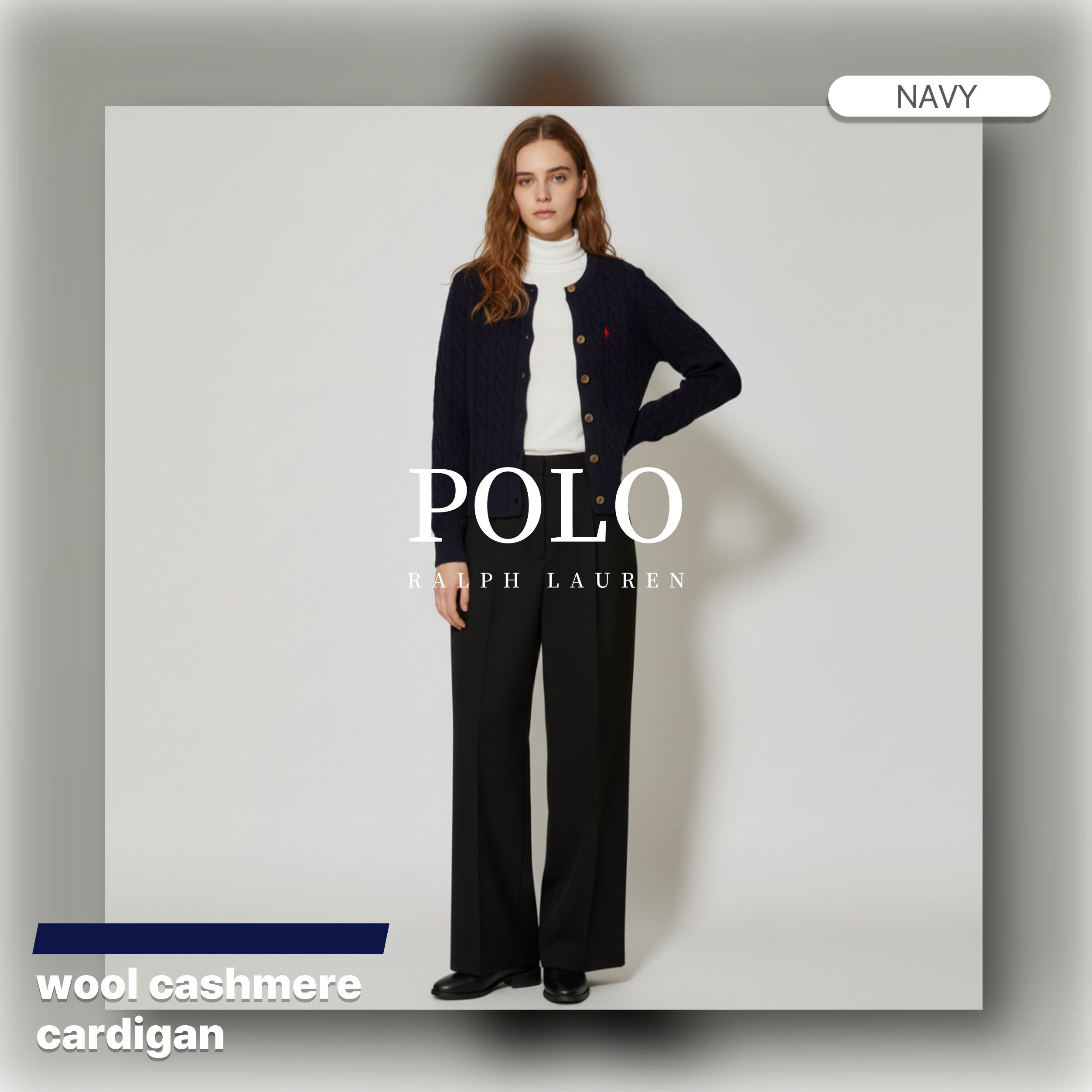 [POLO RALPH LAUREN]폴로 랄프로렌 여성 울 캐시미어 케이블 가디건_봄 시즌 특가