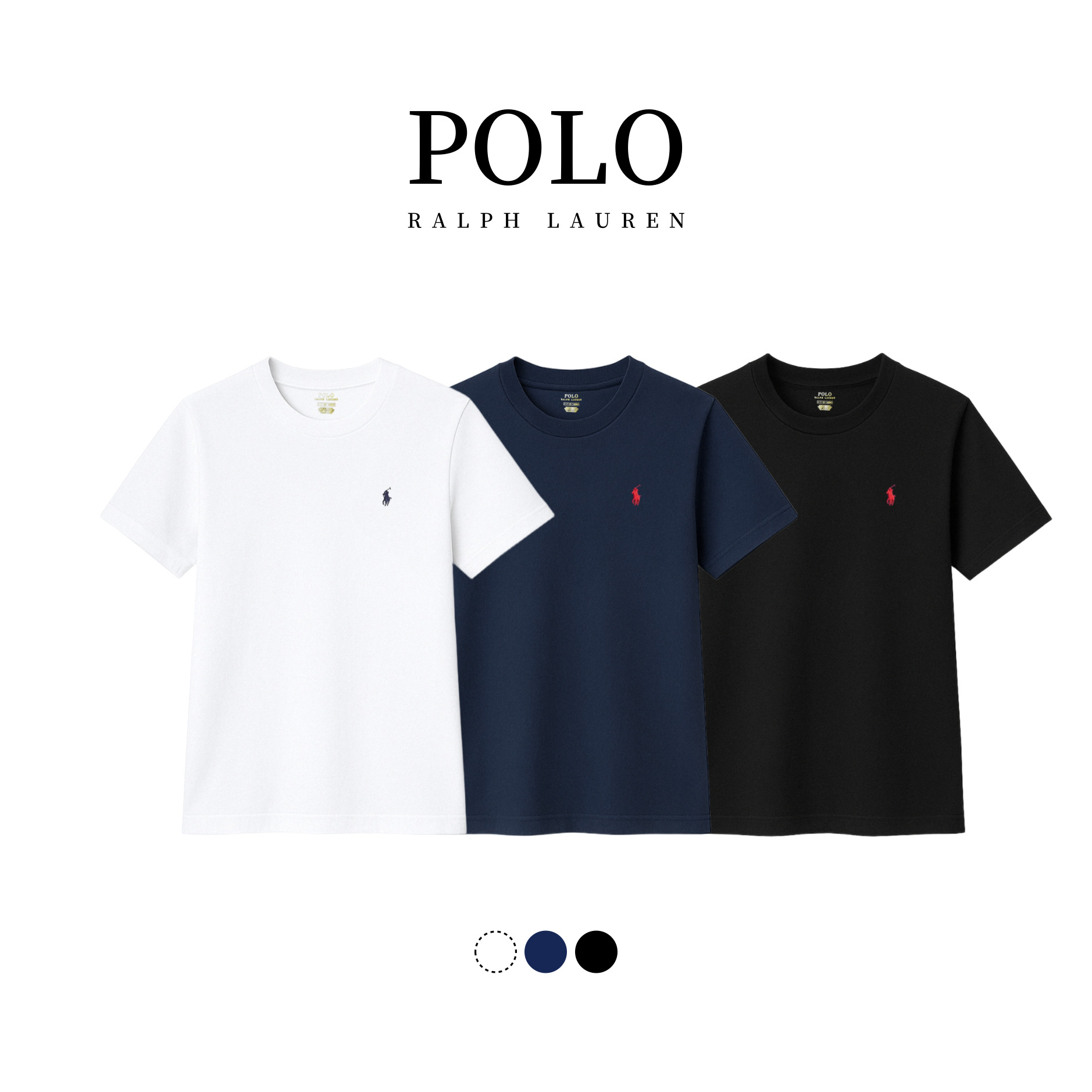 [POLO RALPH LAUREN]폴로 남성 코튼 숏 슬리브 크루넥 티셔츠