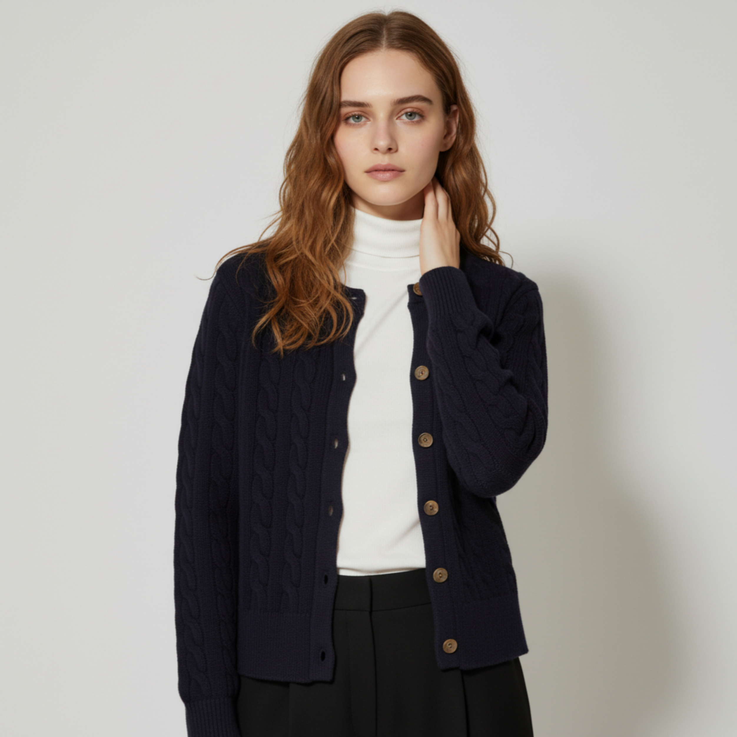 [POLO RALPH LAUREN]폴로 랄프로렌 여성 울 캐시미어 케이블 가디건_봄 시즌 특가