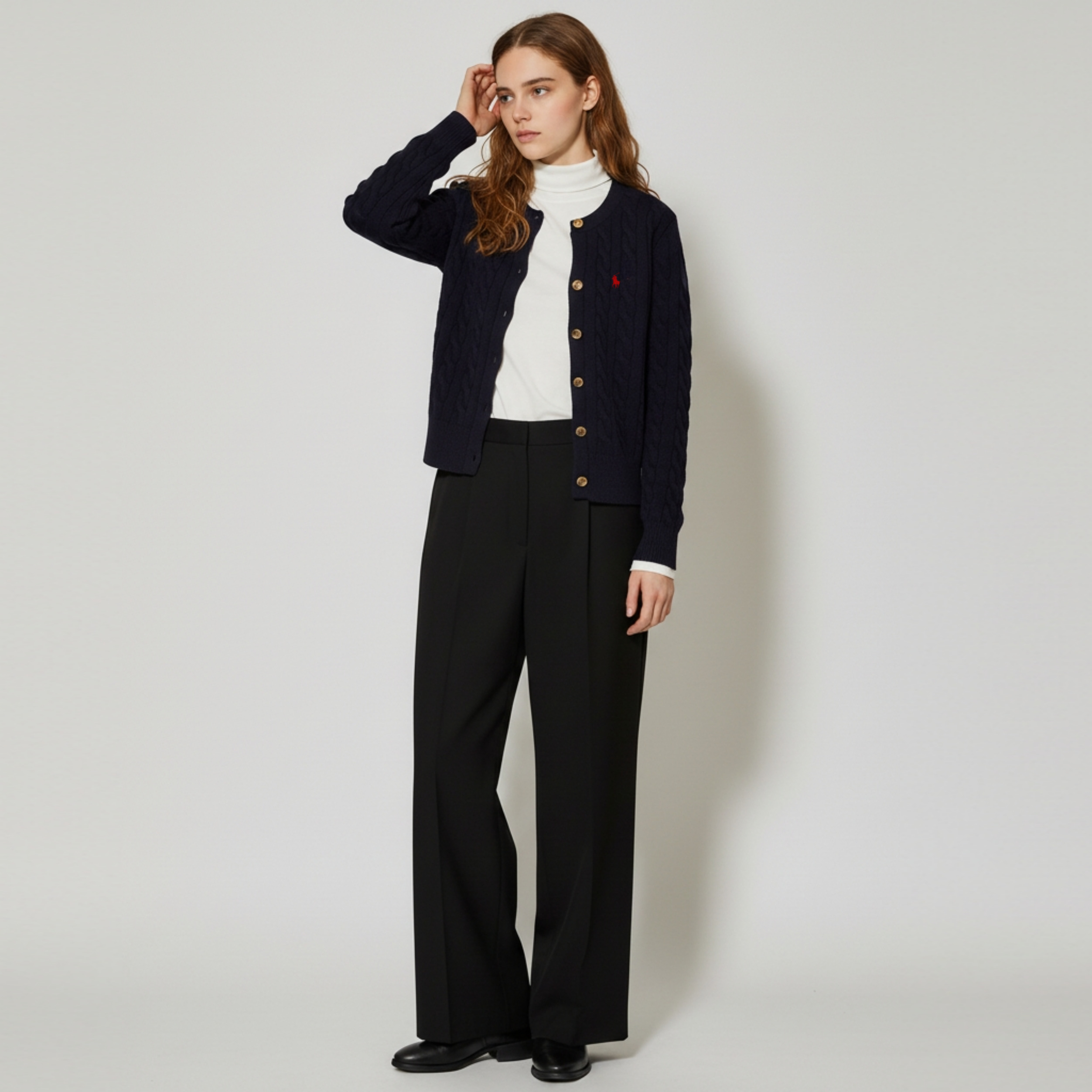 [POLO RALPH LAUREN]폴로 랄프로렌 여성 울 캐시미어 케이블 가디건_봄 시즌 특가