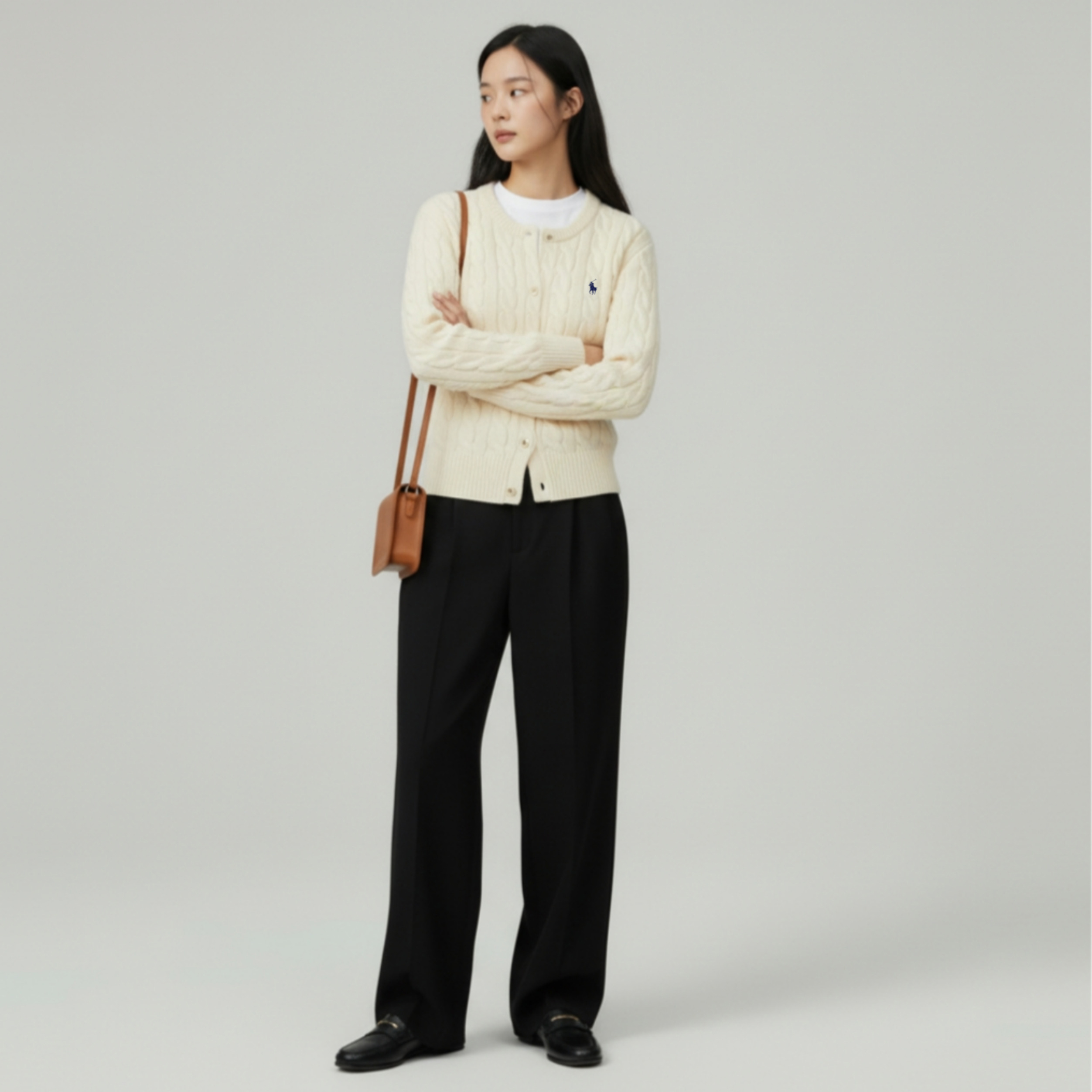 [POLO RALPH LAUREN]폴로 랄프로렌 여성 울 캐시미어 케이블 가디건_봄 시즌 특가